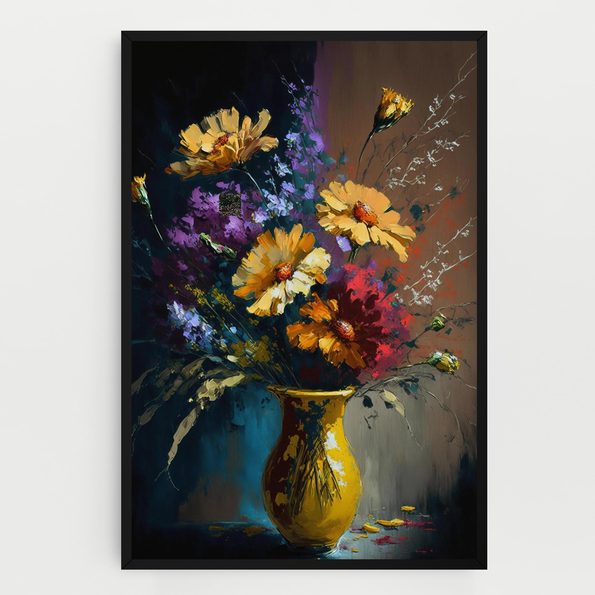 Tablou Canvas Yellow Art Vase mockup 0