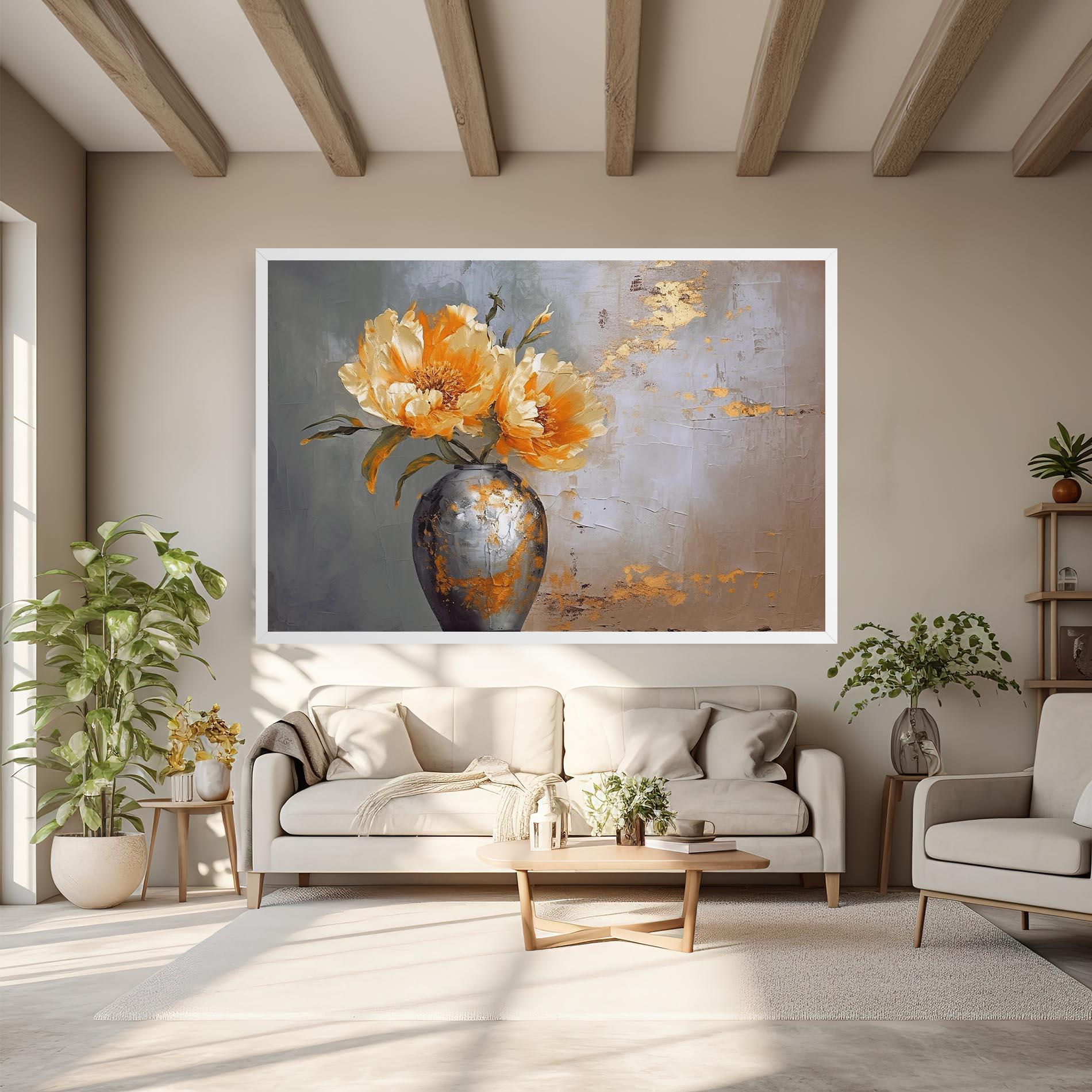 Tablou Canvas Grey Painting Vase mockup 6