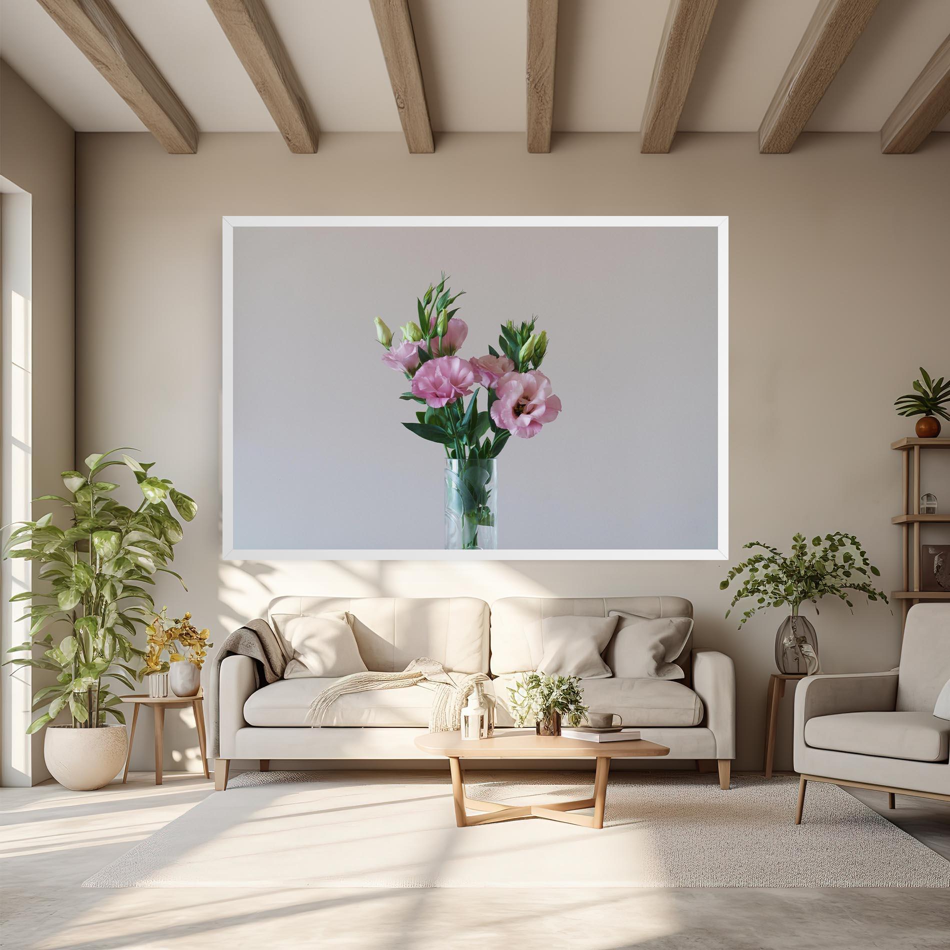 Tablou Canvas Pretty Pink Flower Vase mockup 6