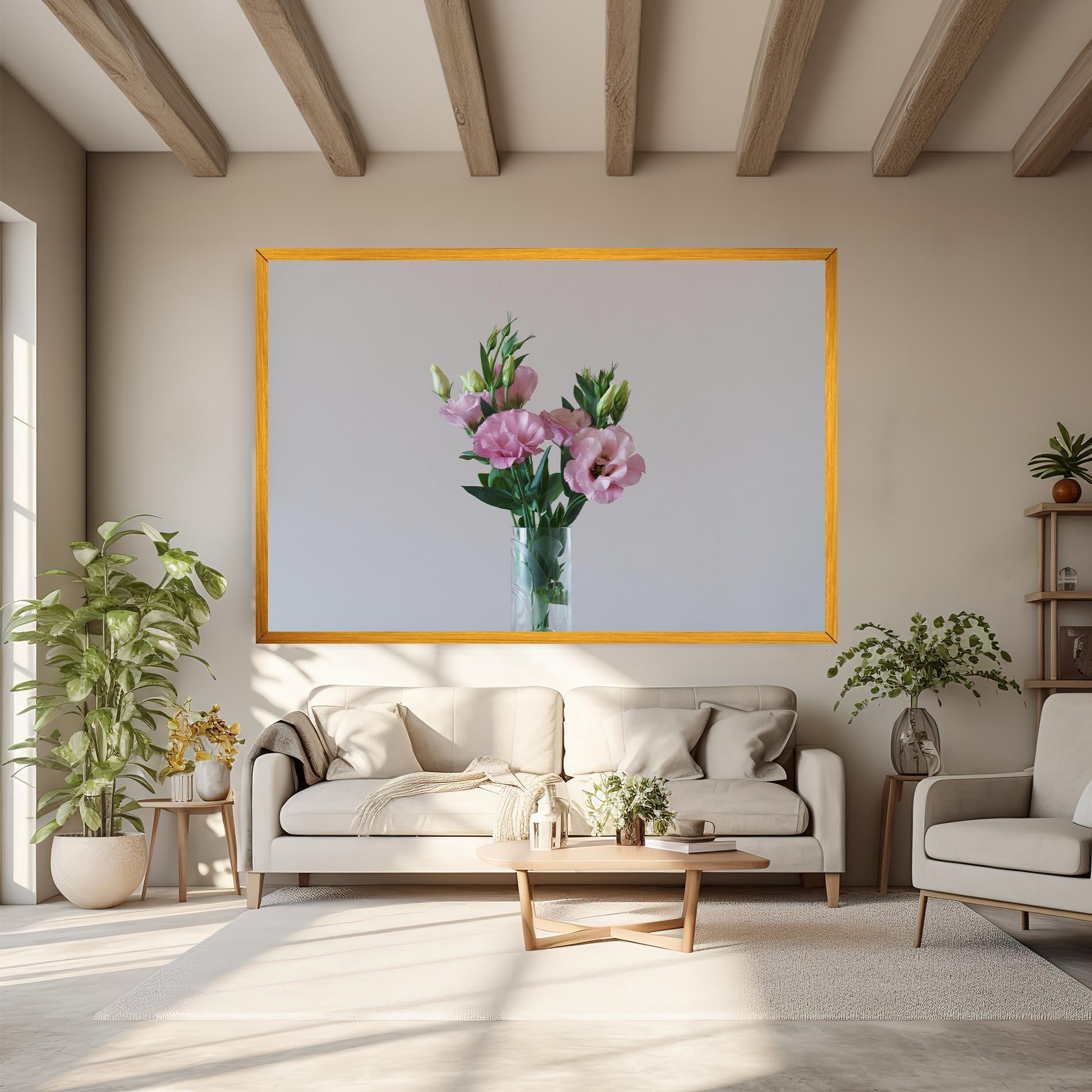 Tablou Canvas Pretty Pink Flower Vase mockup 6