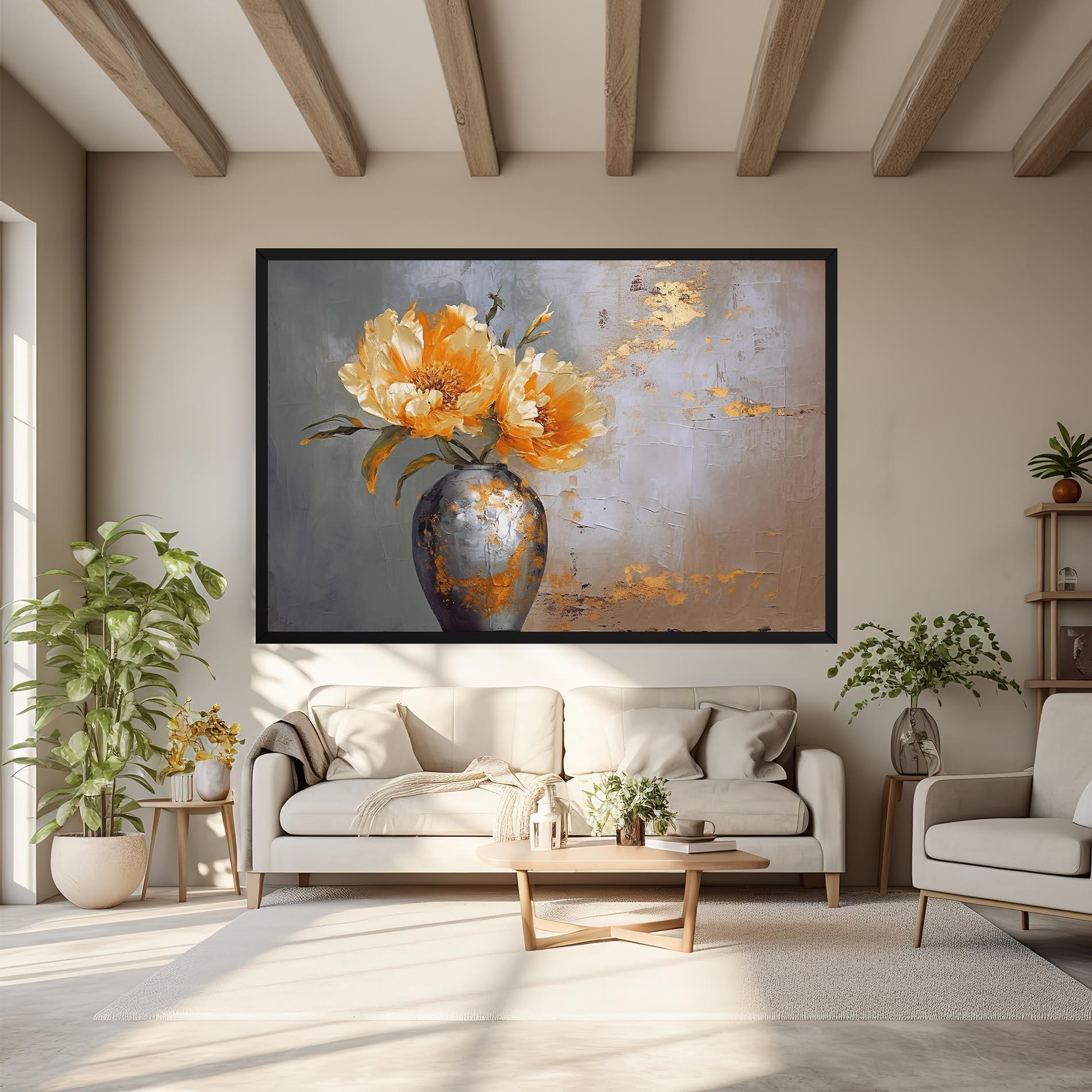 Tablou Canvas Grey Painting Vase mockup 6