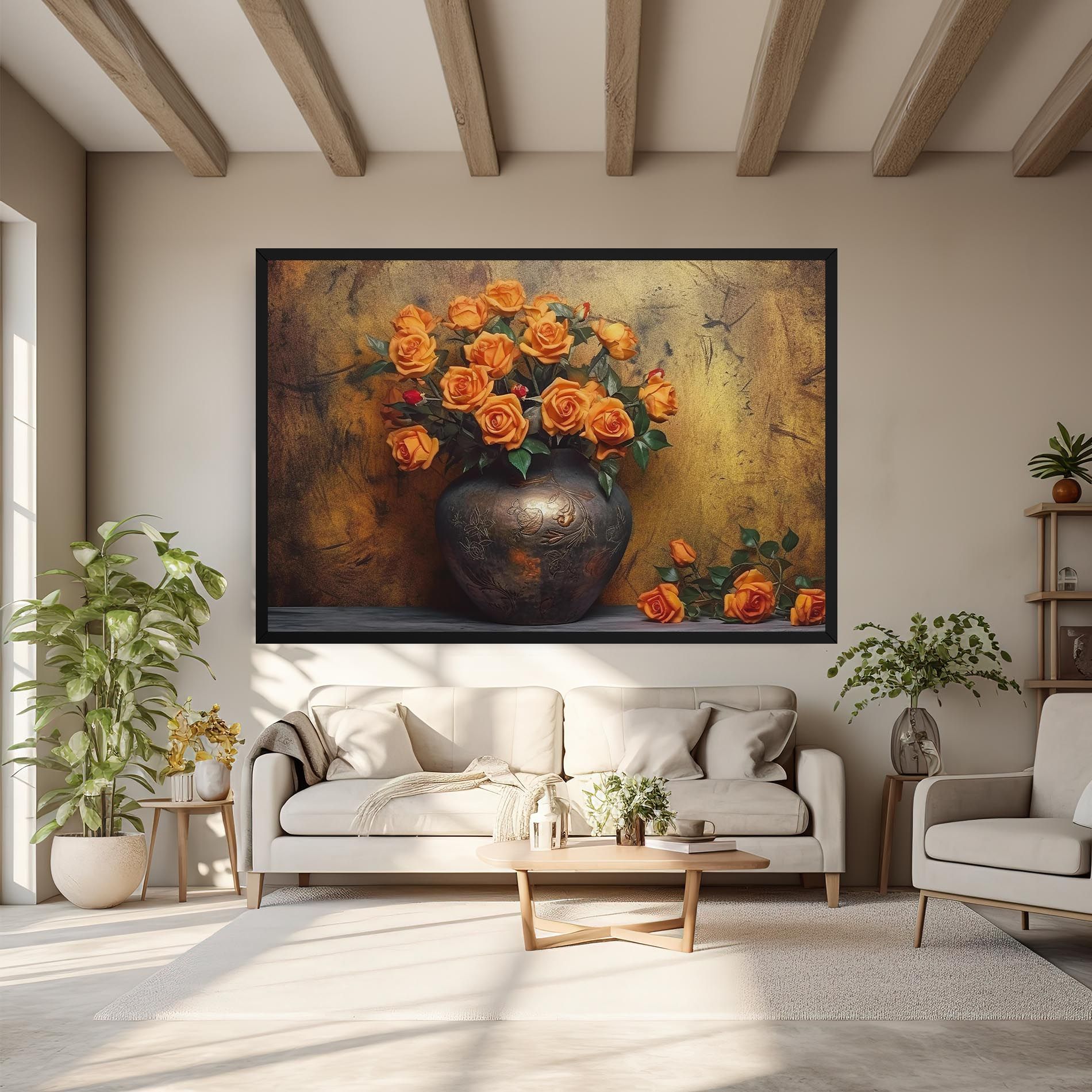 Orange Vintage Vase mockup 6