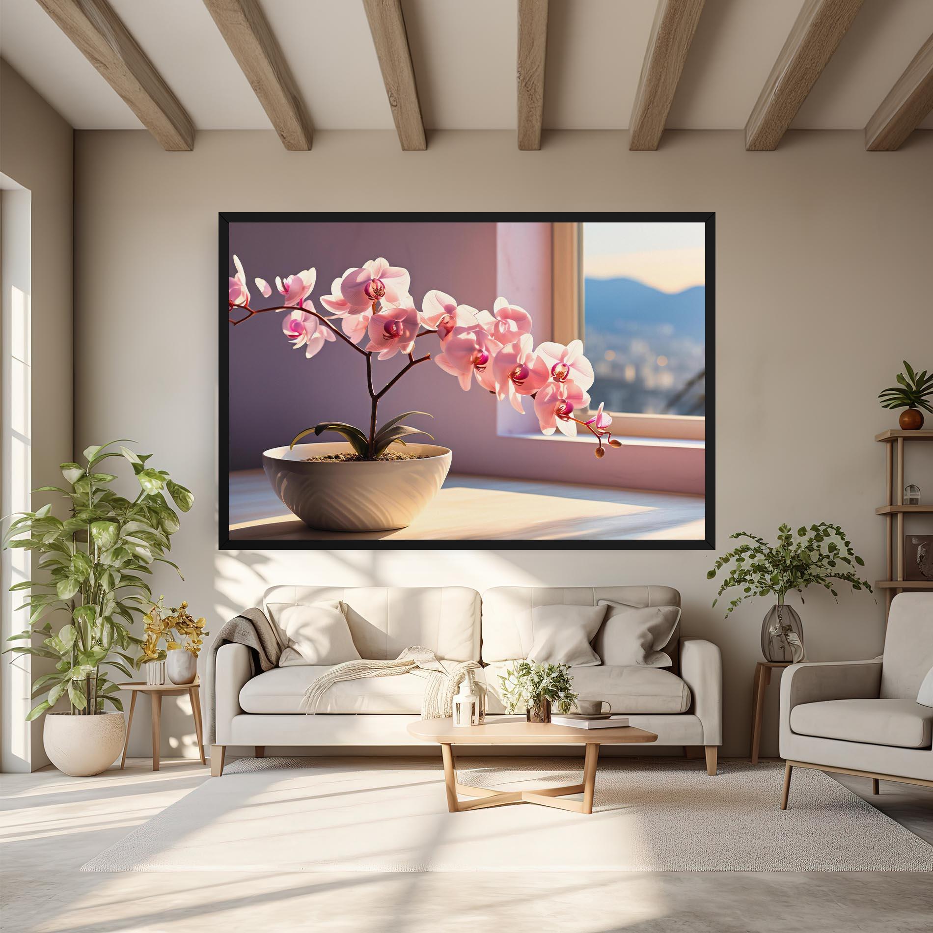 Tablou Canvas Window Vase mockup 6