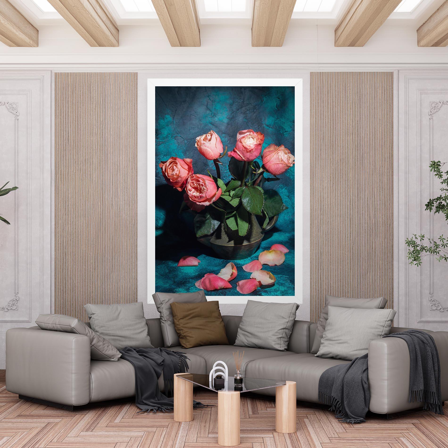 Tablou Canvas Bouquet Roses Vase mockup 6