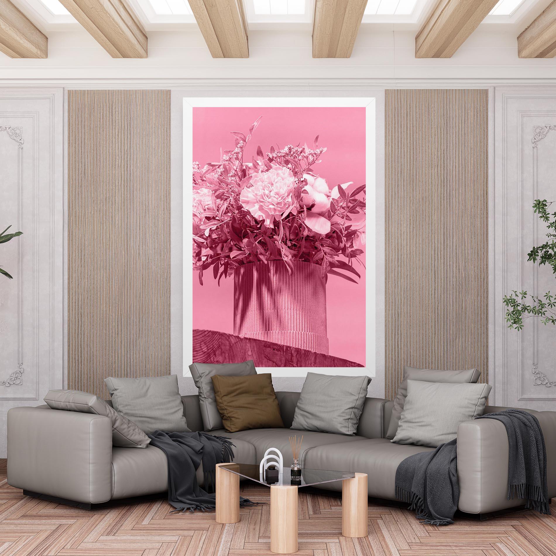 Tablou Canvas Pink Light Vase mockup 6