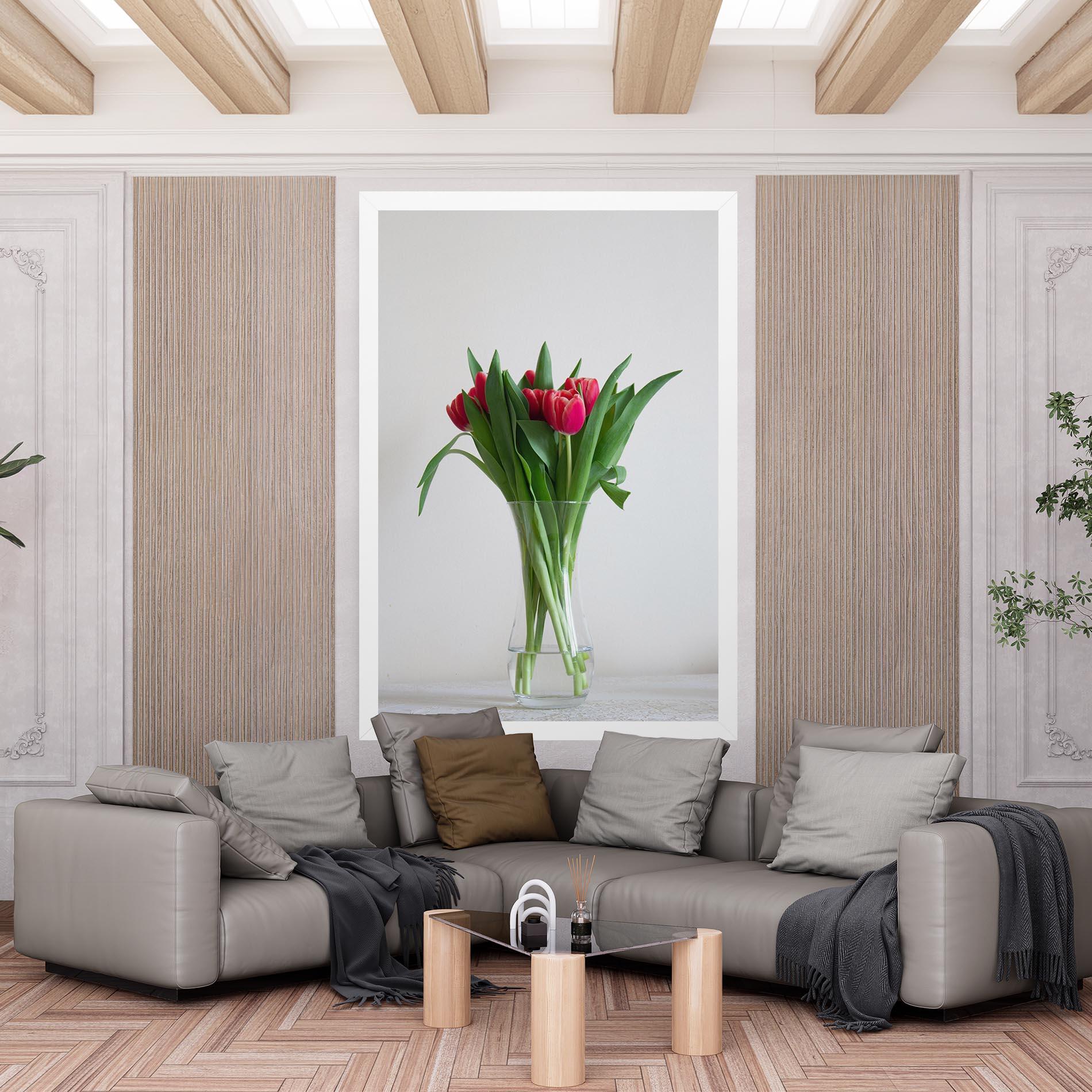 Tablou Canvas Pretty Tulips Vase mockup 6