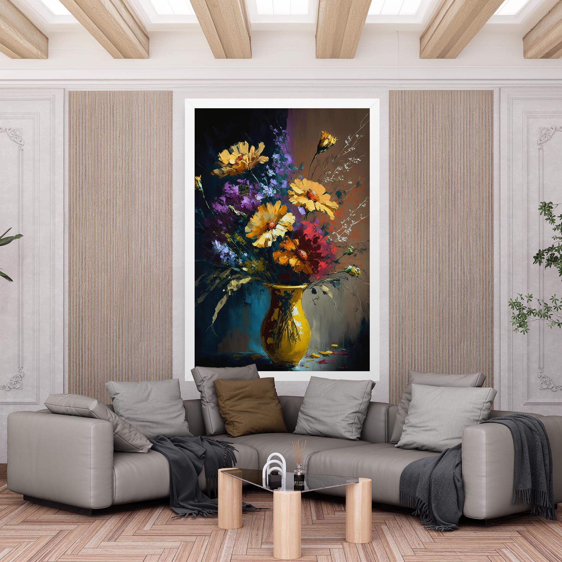 Tablou Canvas Yellow Art Vase mockup 6