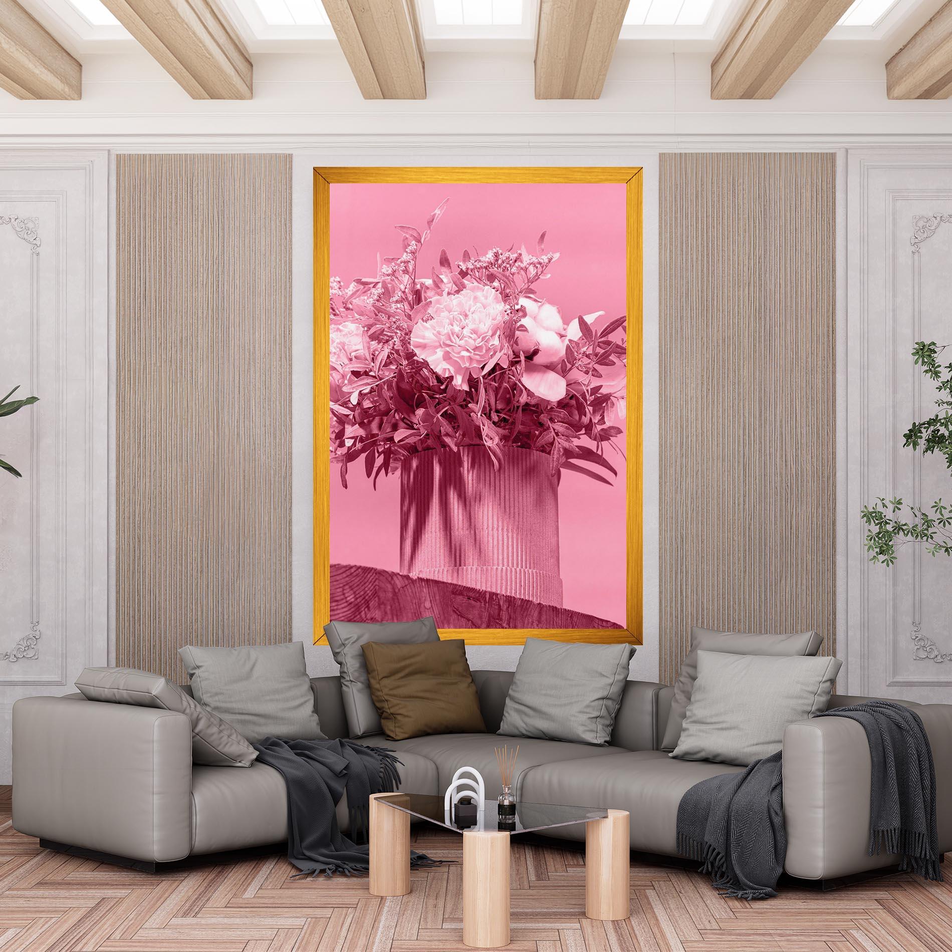 Tablou Canvas Pink Light Vase mockup 6