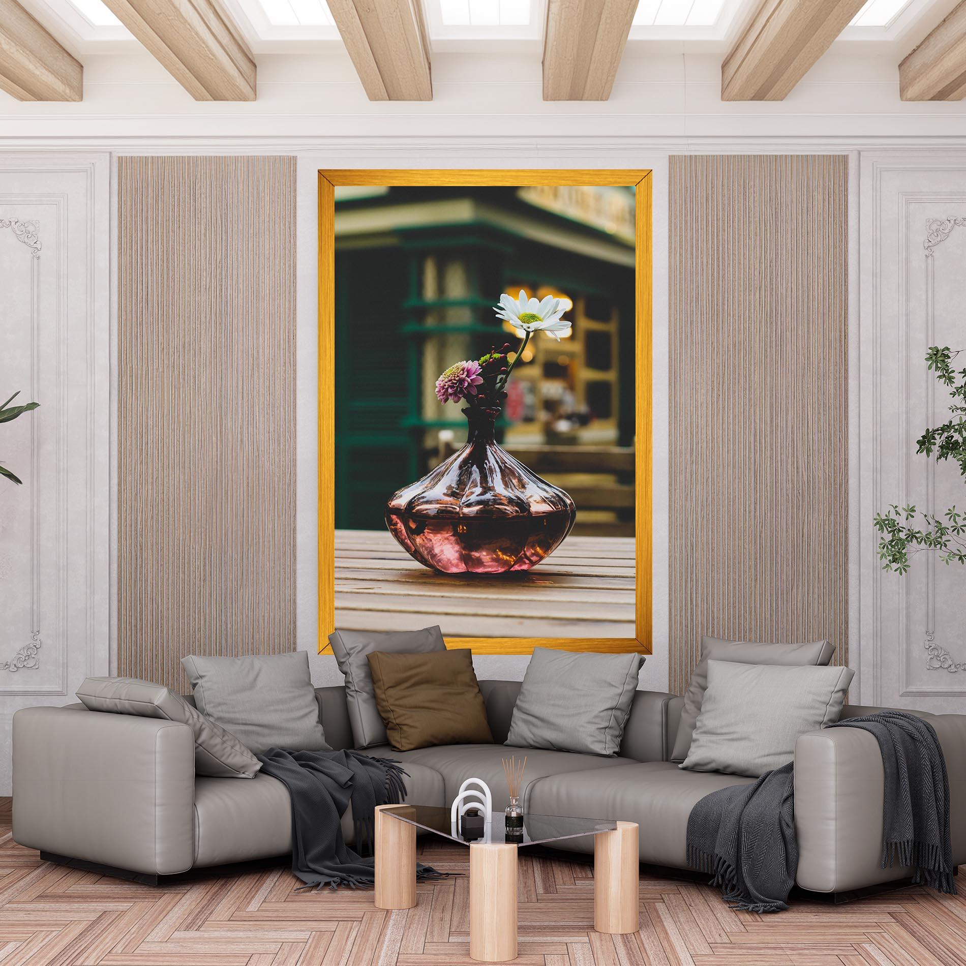 Tablou Canvas Pink Vase Flower mockup 6