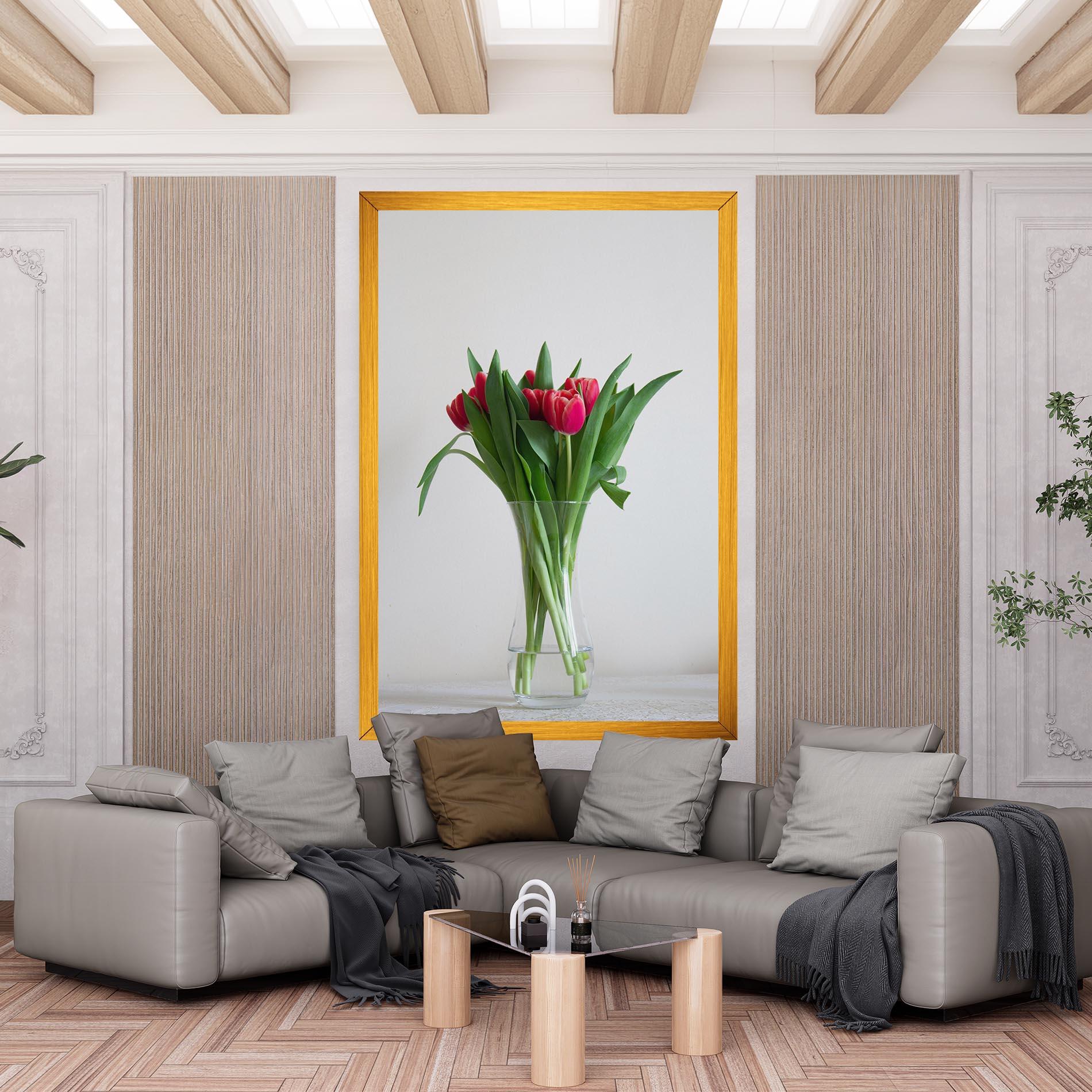 Tablou Canvas Pretty Tulips Vase mockup 6