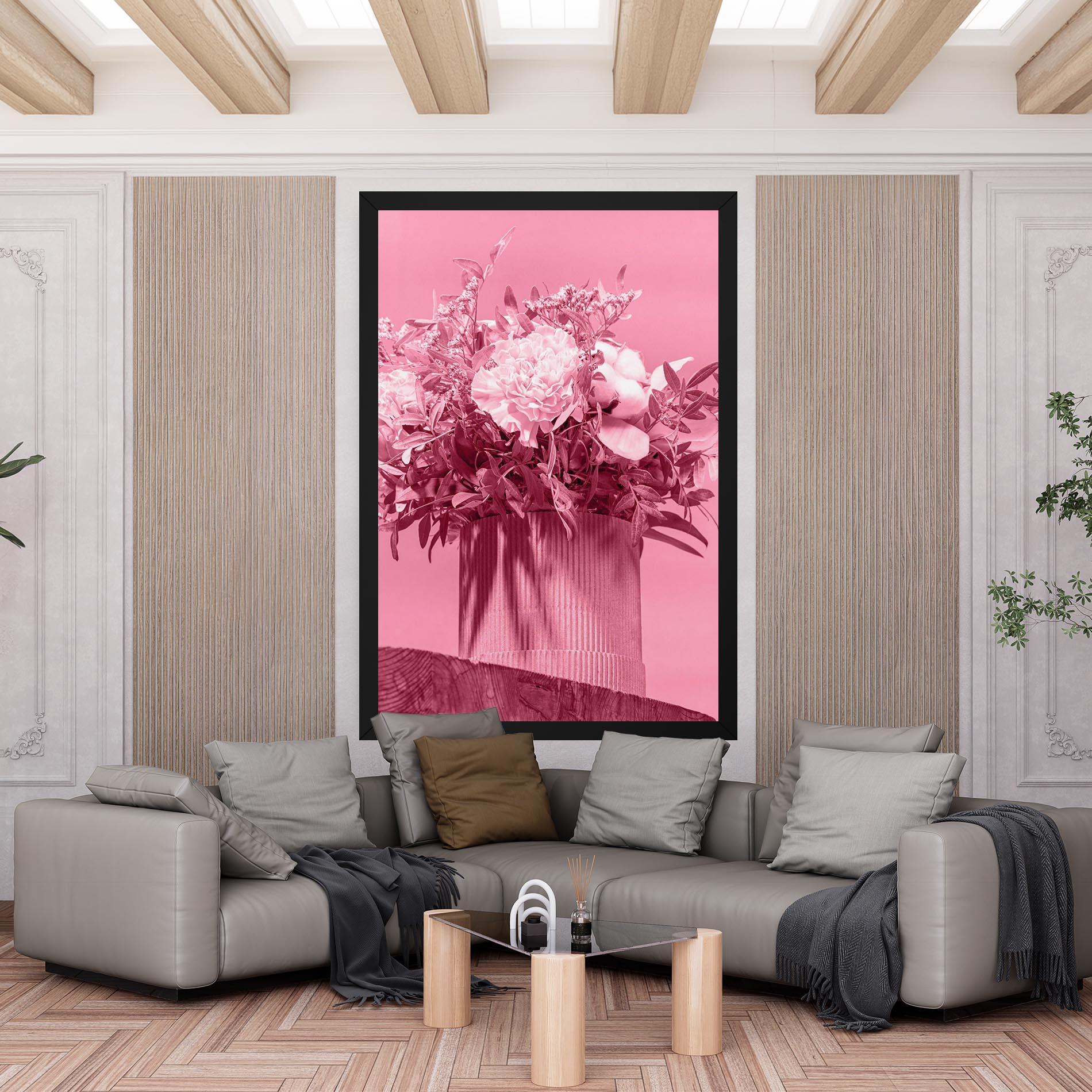 Tablou Canvas Pink Light Vase mockup 6