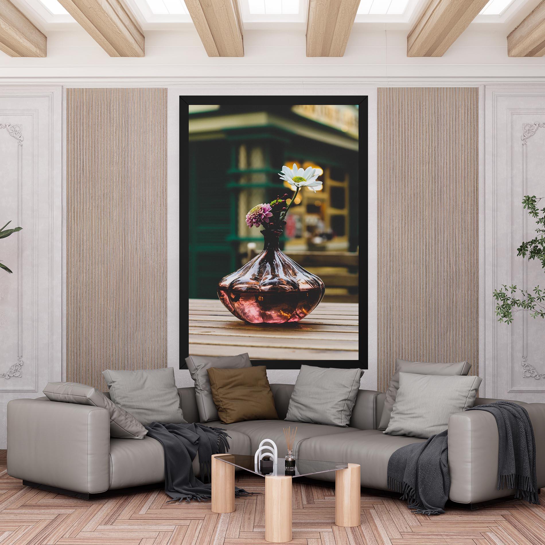 Tablou Canvas Pink Vase Flower mockup 6