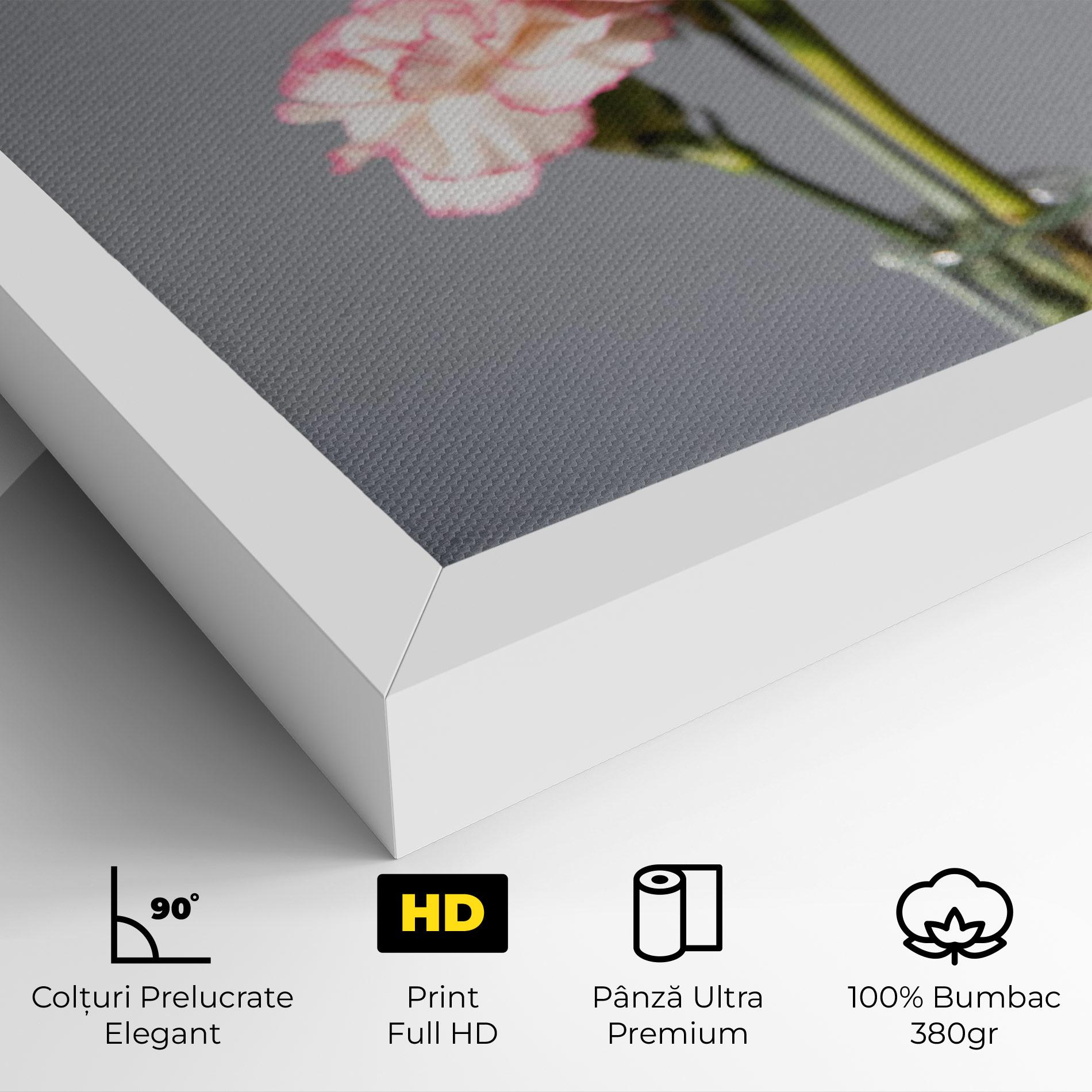 Tablou Canvas Big Pink Rose Vase mockup 4