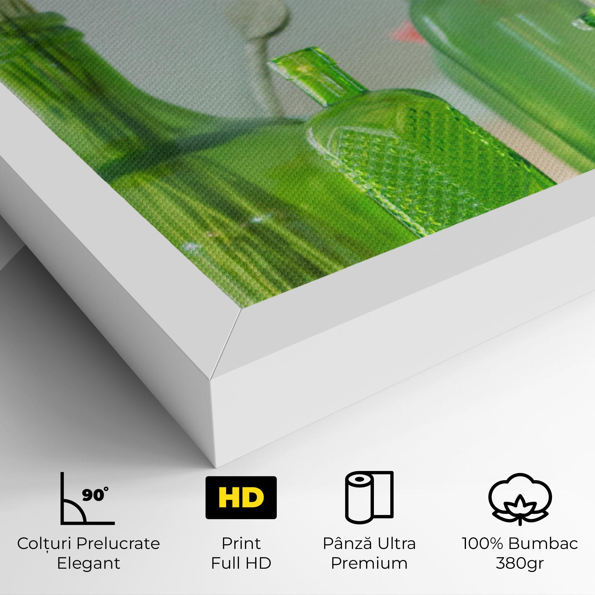 Tablou Canvas Green Vase Flowers mockup 4