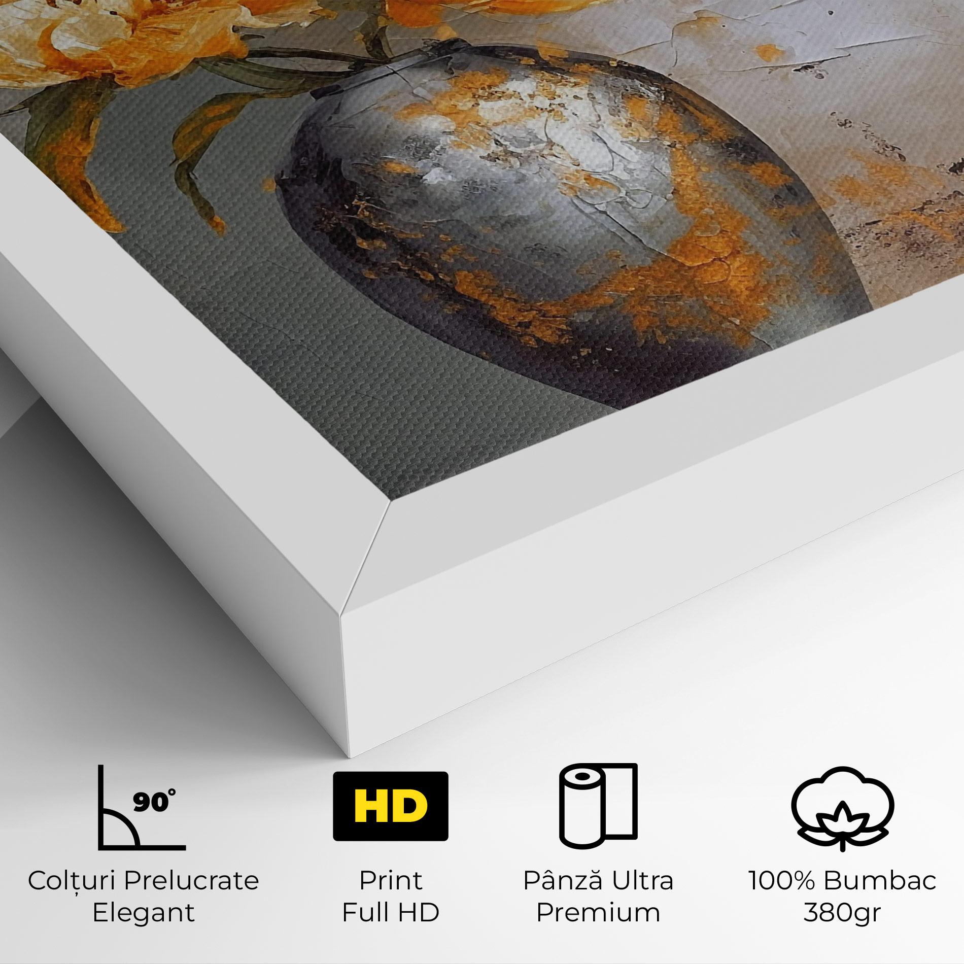 Tablou Canvas Grey Painting Vase mockup 4