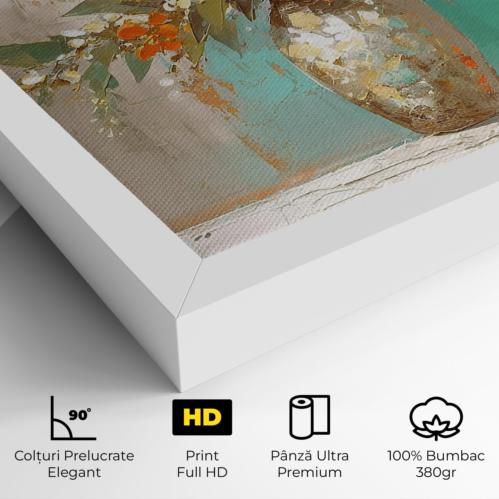 Tablou Canvas Grey Vase Orange mockup 4