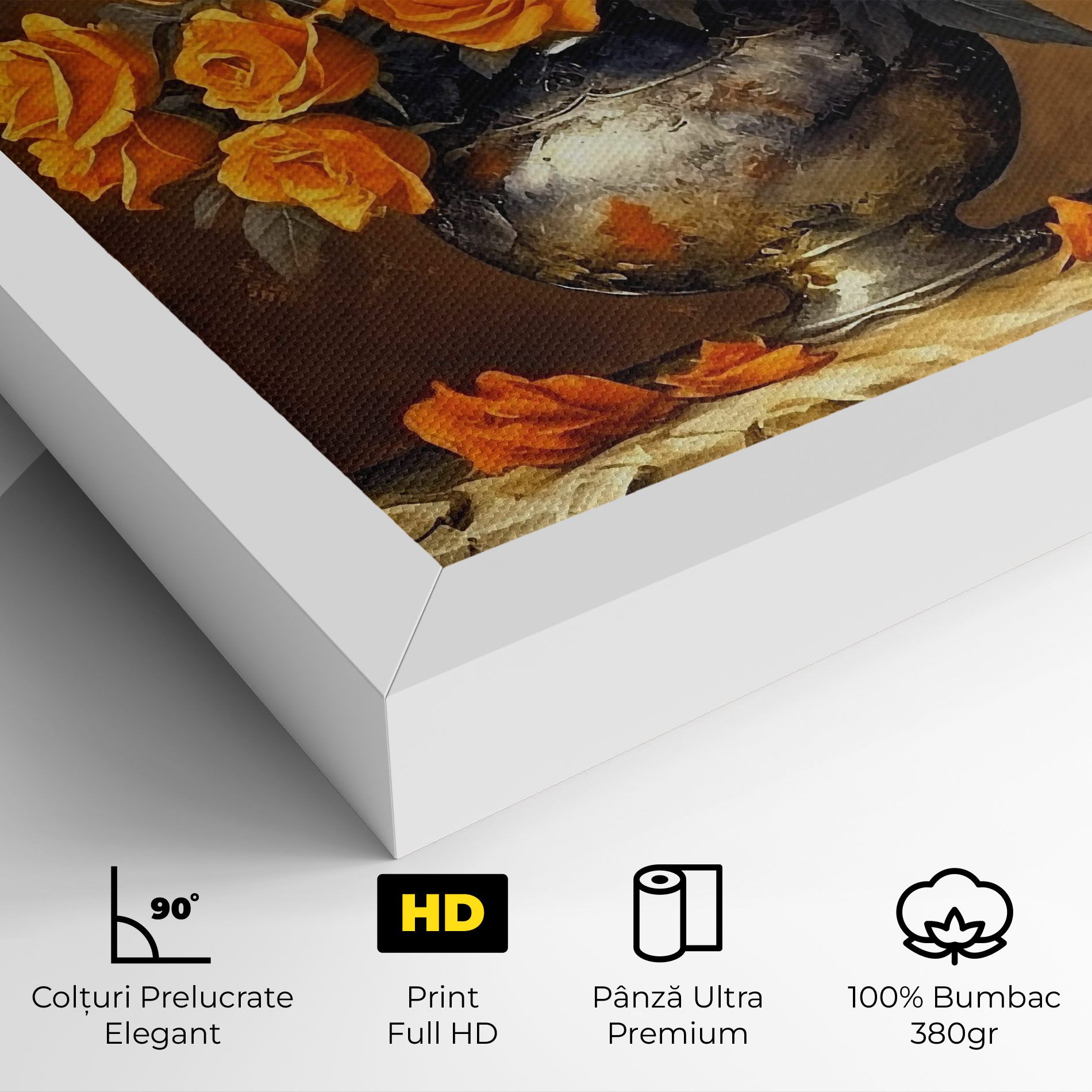 Orange Rose Vase mockup 4