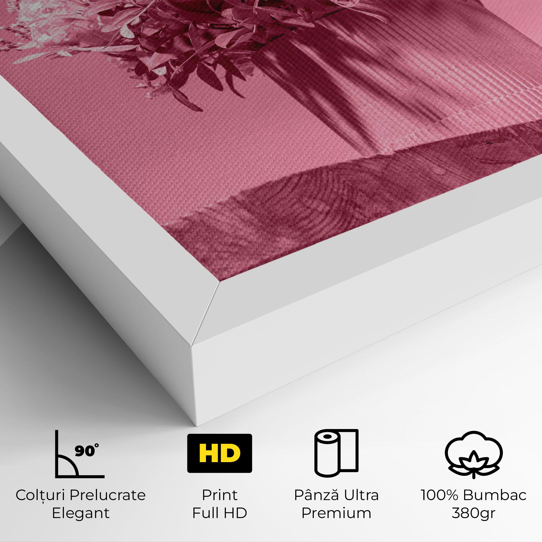 Tablou Canvas Pink Light Vase mockup 4