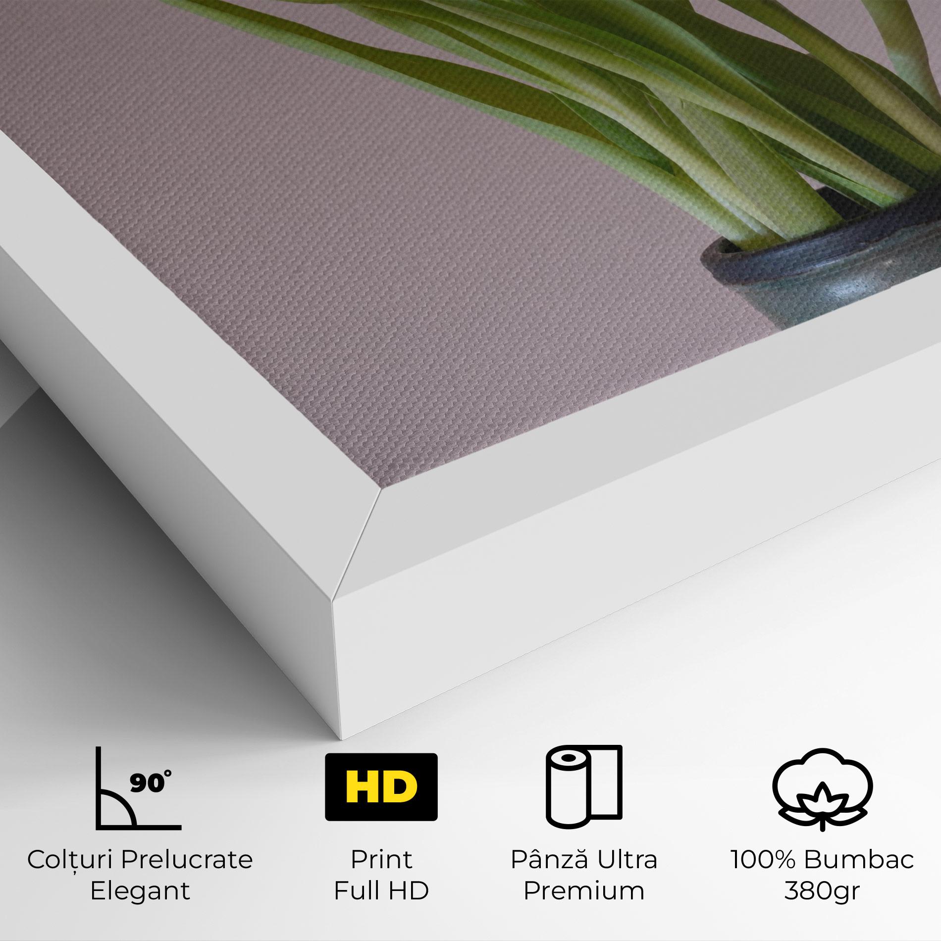 Tablou Canvas Pink Tulips Vase mockup 4