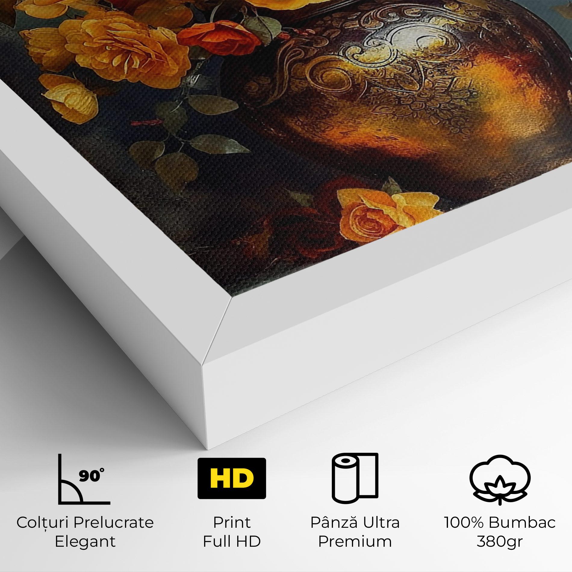 Tablou Canvas Red Orange Flower Vase mockup 4