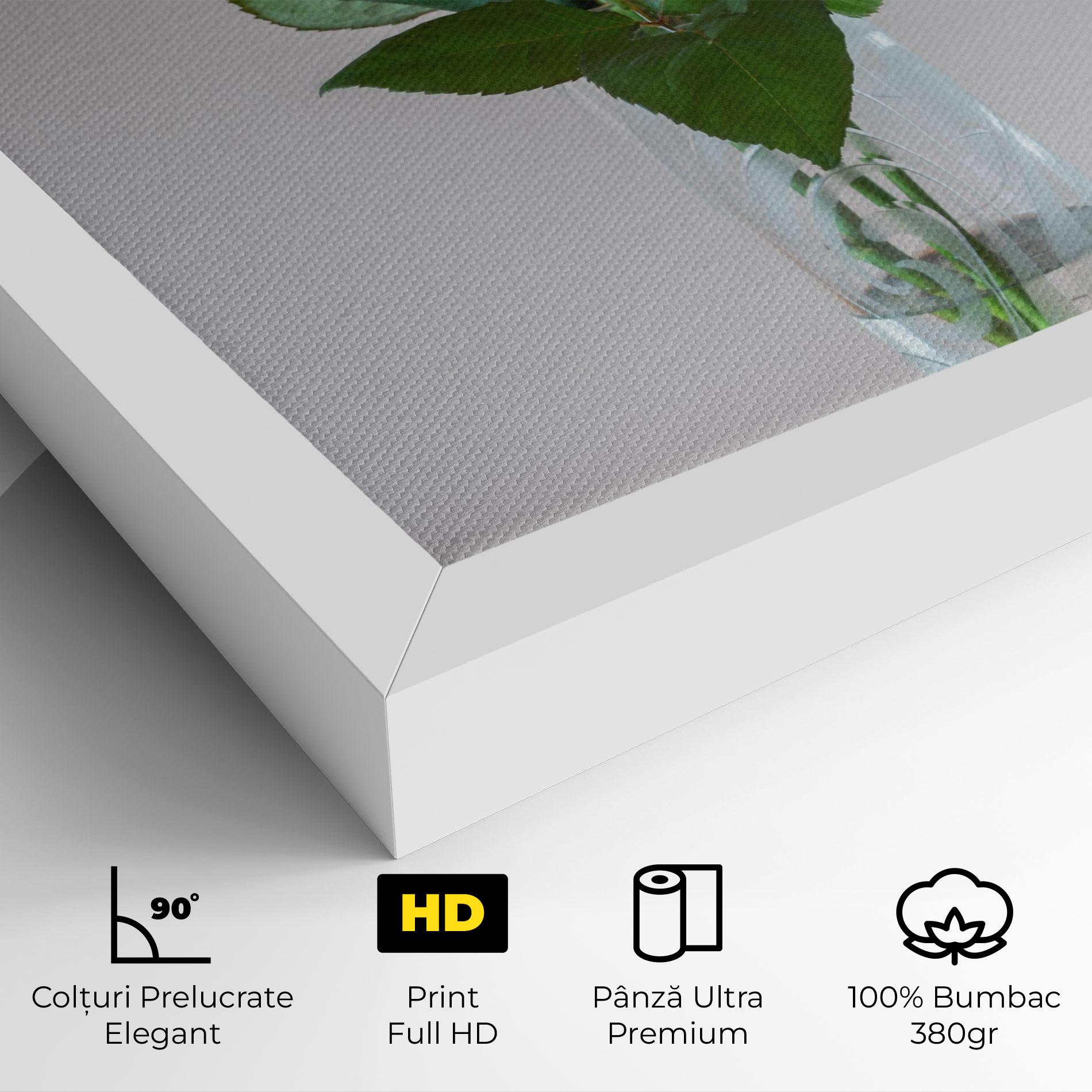 Tablou Canvas Red Roses Vase mockup 4