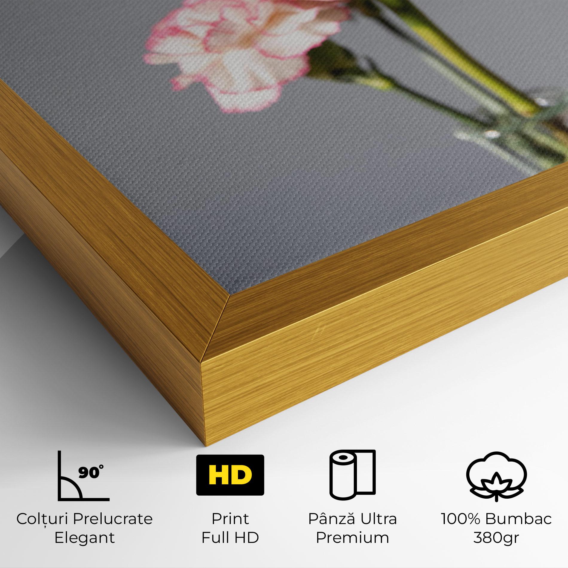 Tablou Canvas Big Pink Rose Vase mockup 4