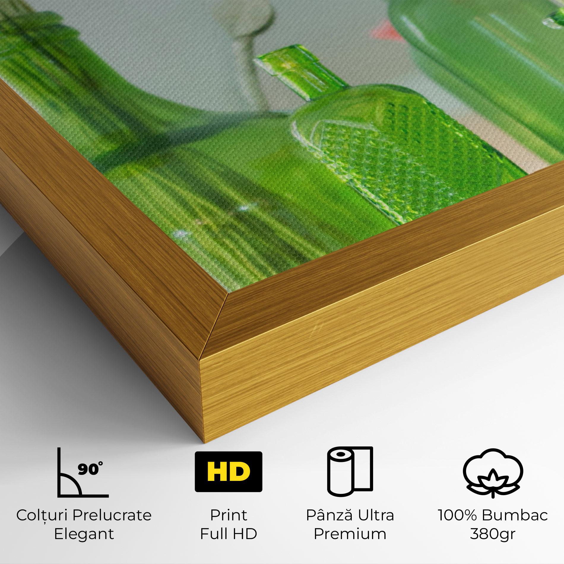 Tablou Canvas Green Vase Flowers mockup 4