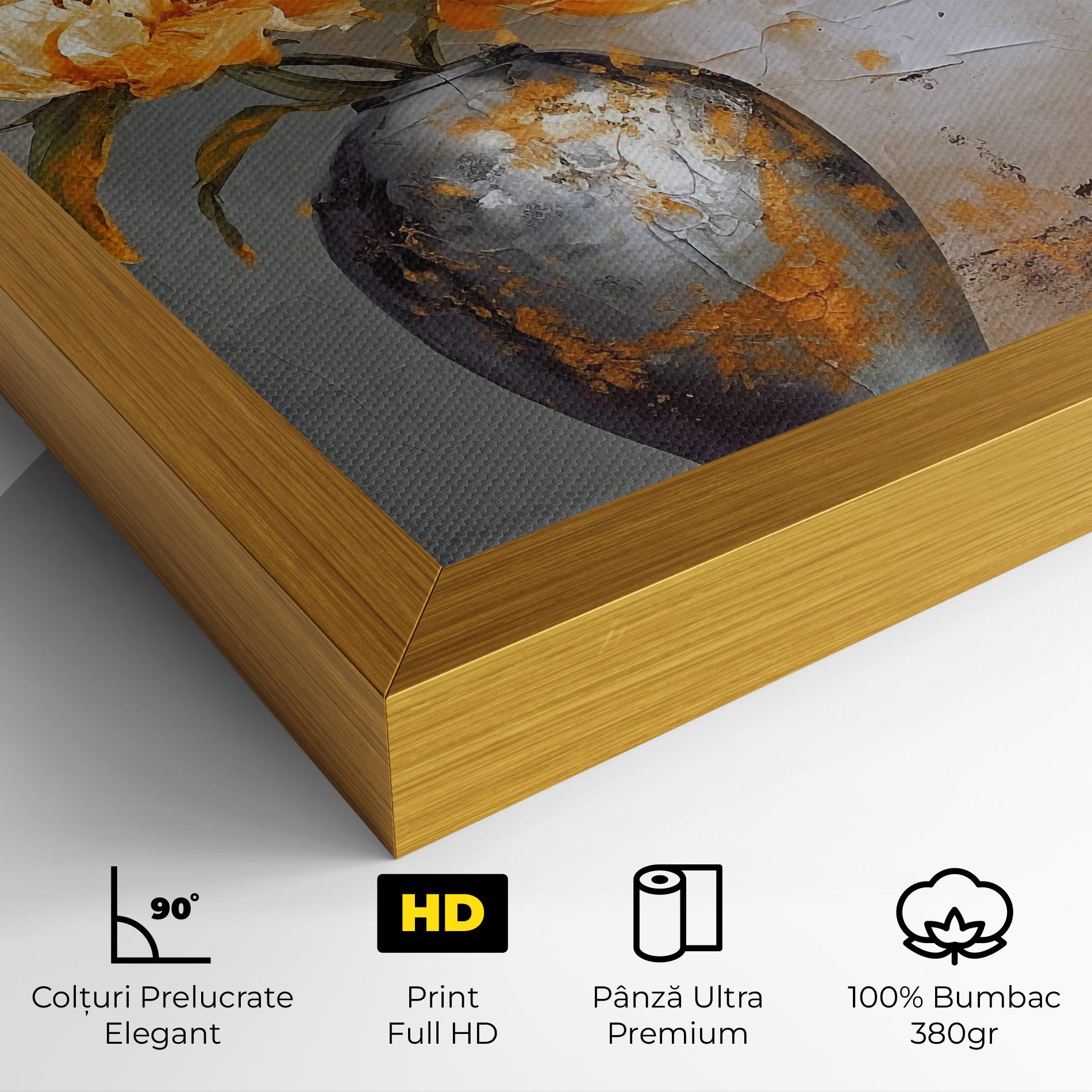 Tablou Canvas Grey Painting Vase mockup 4