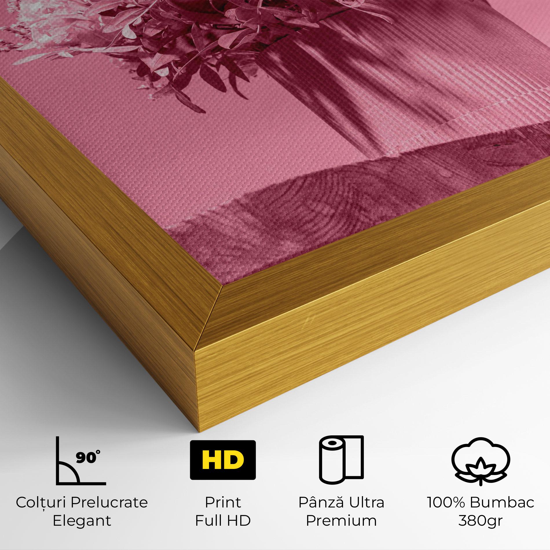 Tablou Canvas Pink Light Vase mockup 4