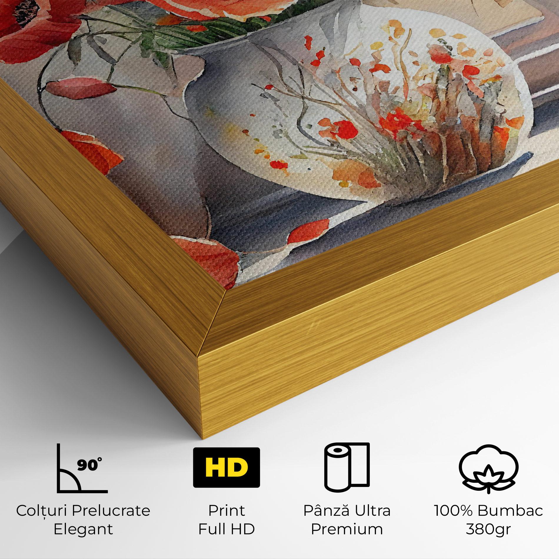 Tablou Canvas Poppies Vase mockup 4