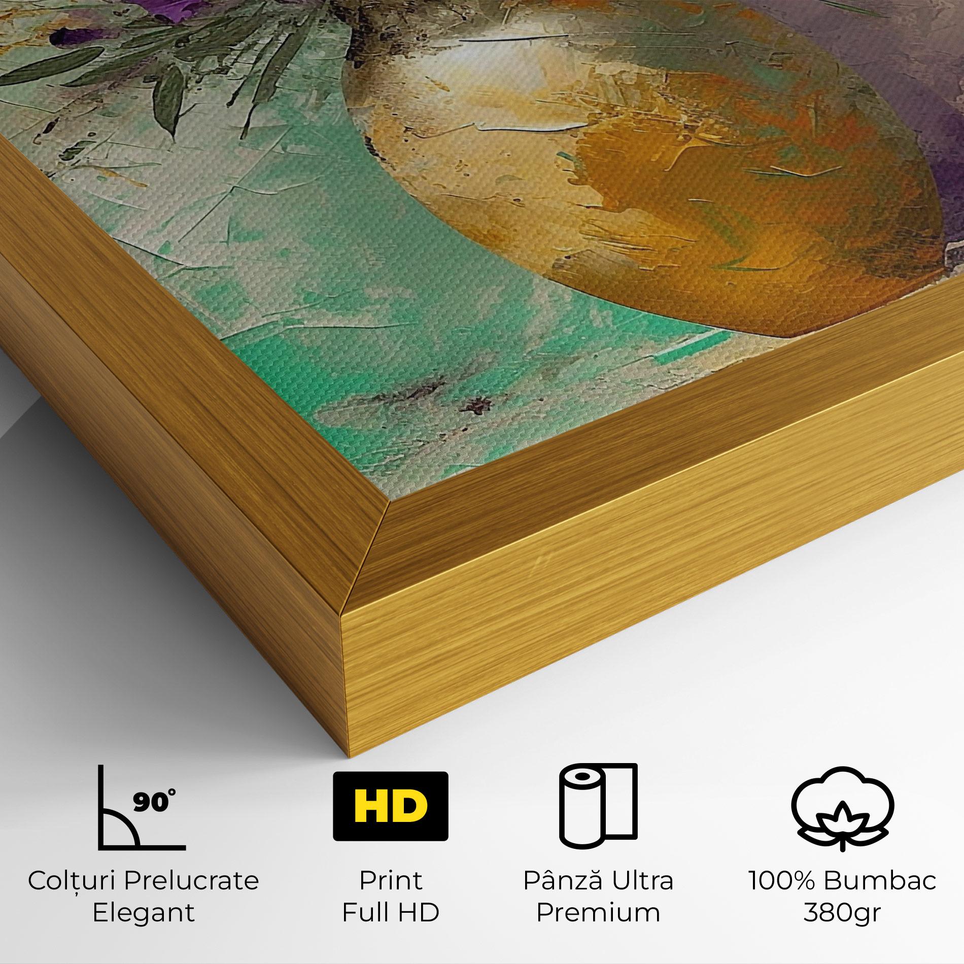 Tablou Canvas Purple Orange Plant Vase mockup 4