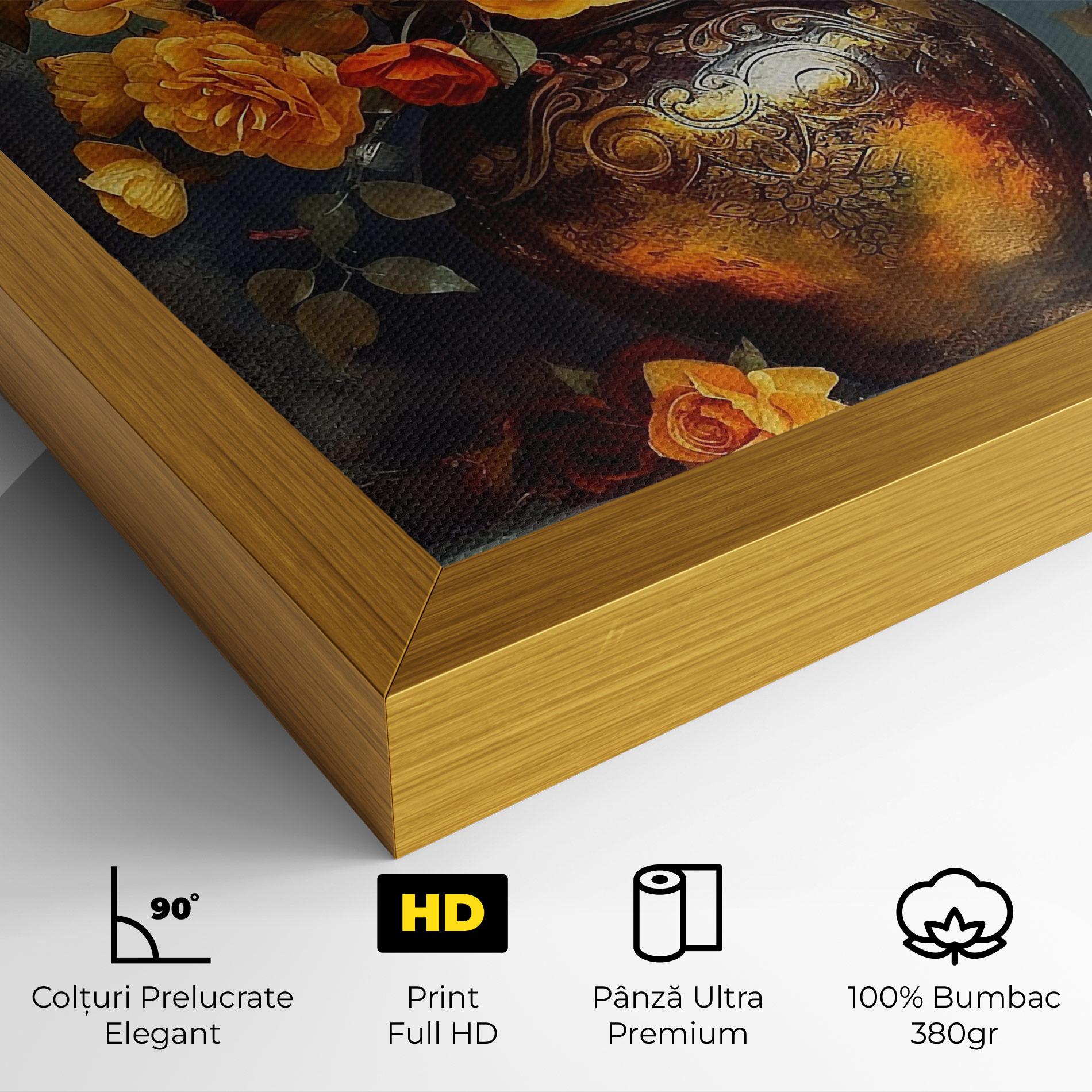 Tablou Canvas Red Orange Flower Vase mockup 4