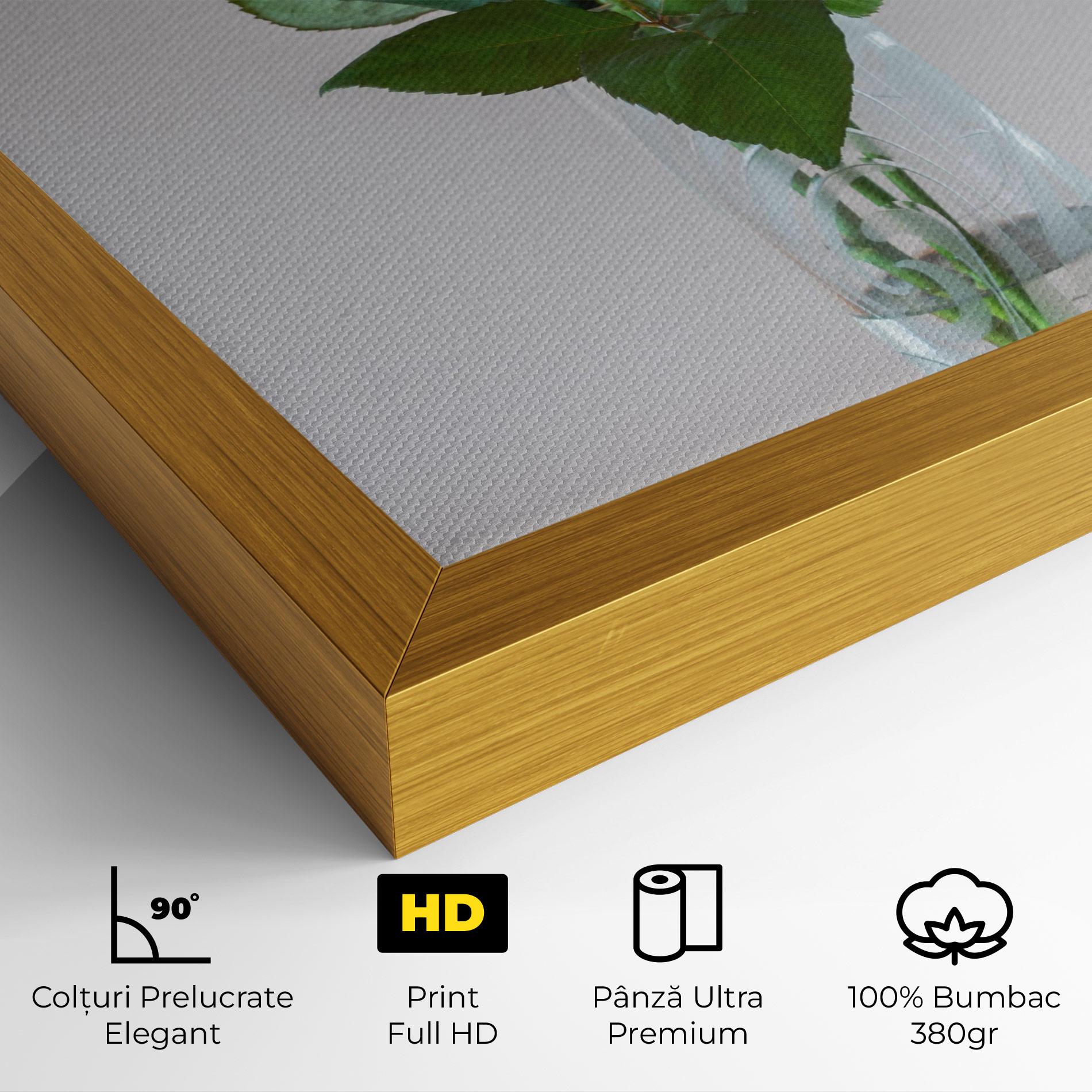 Tablou Canvas Red Roses Vase mockup 4