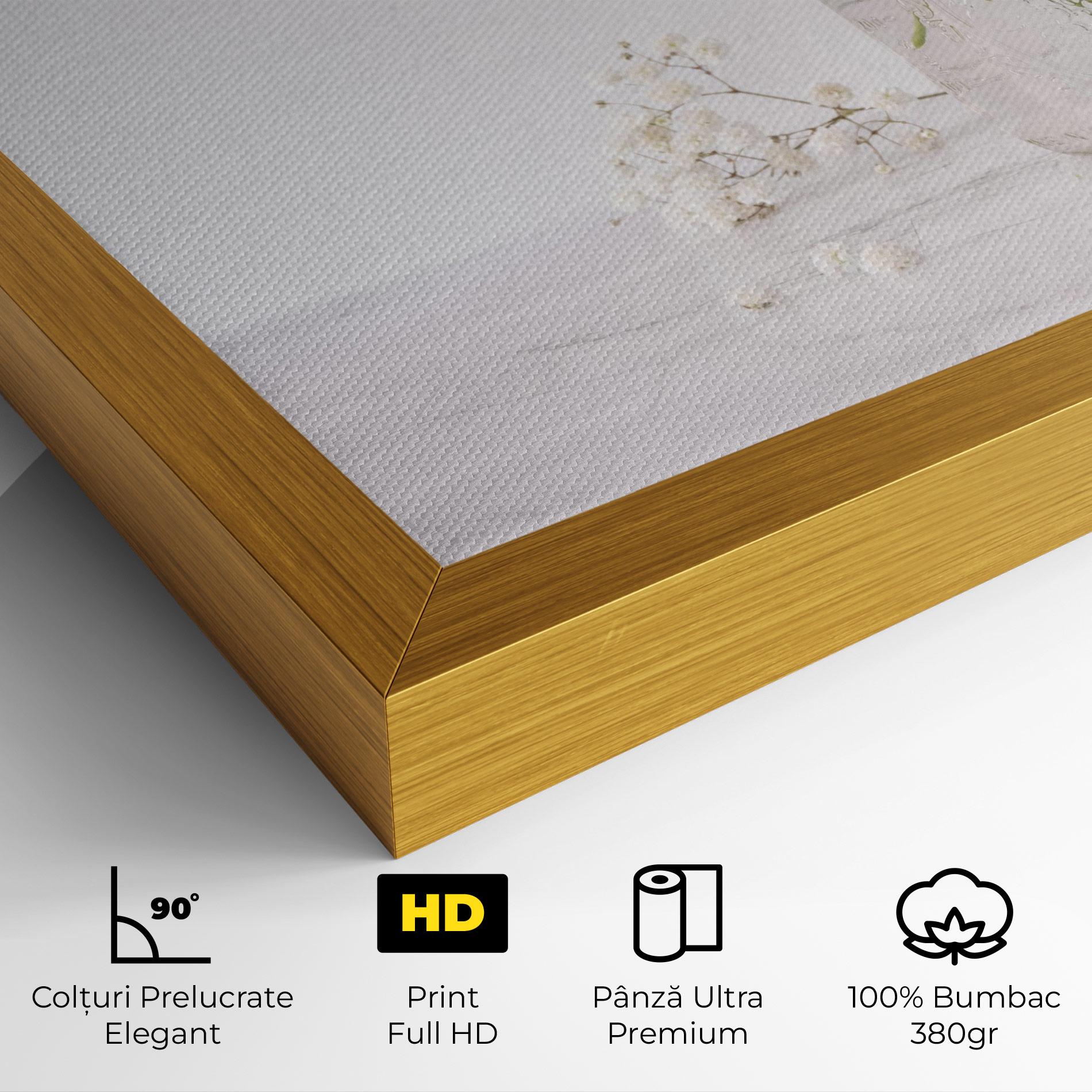 Tablou Canvas White Tiny Flower Vase mockup 4