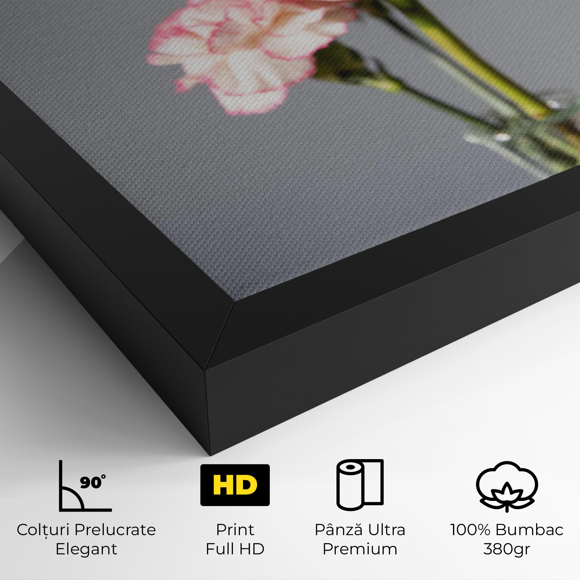 Tablou Canvas Big Pink Rose Vase mockup 4