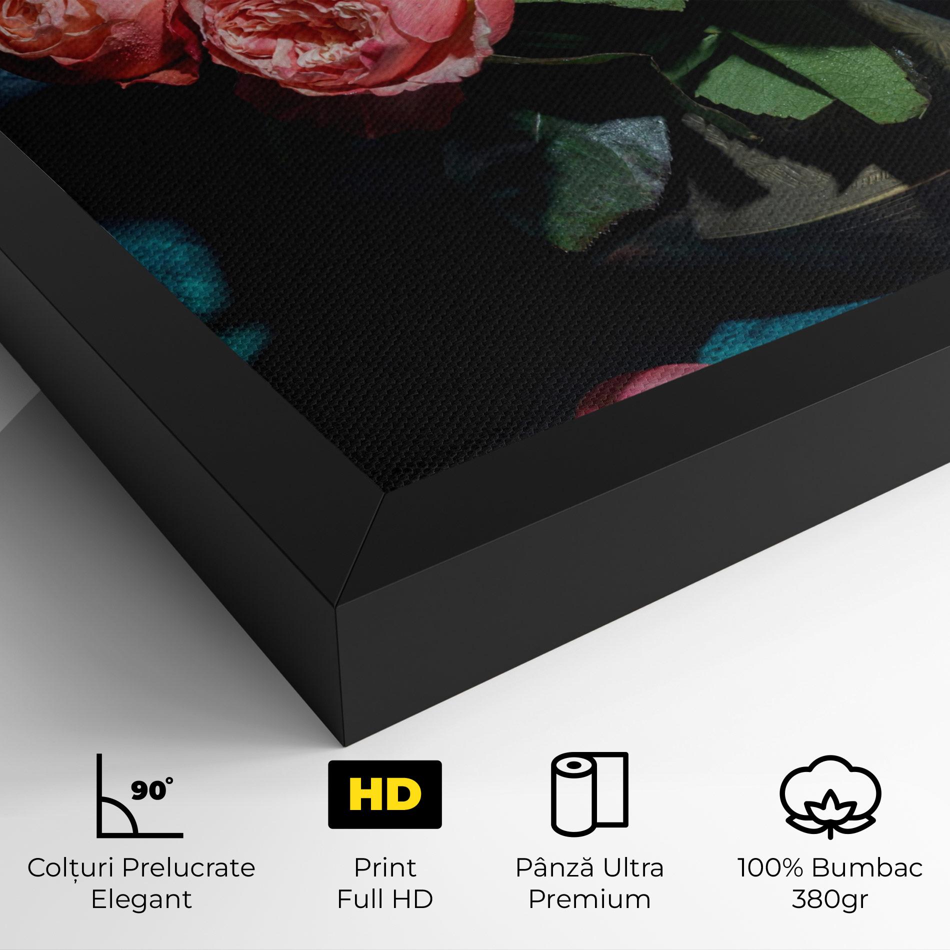 Tablou Canvas Bouquet Roses Vase mockup 4