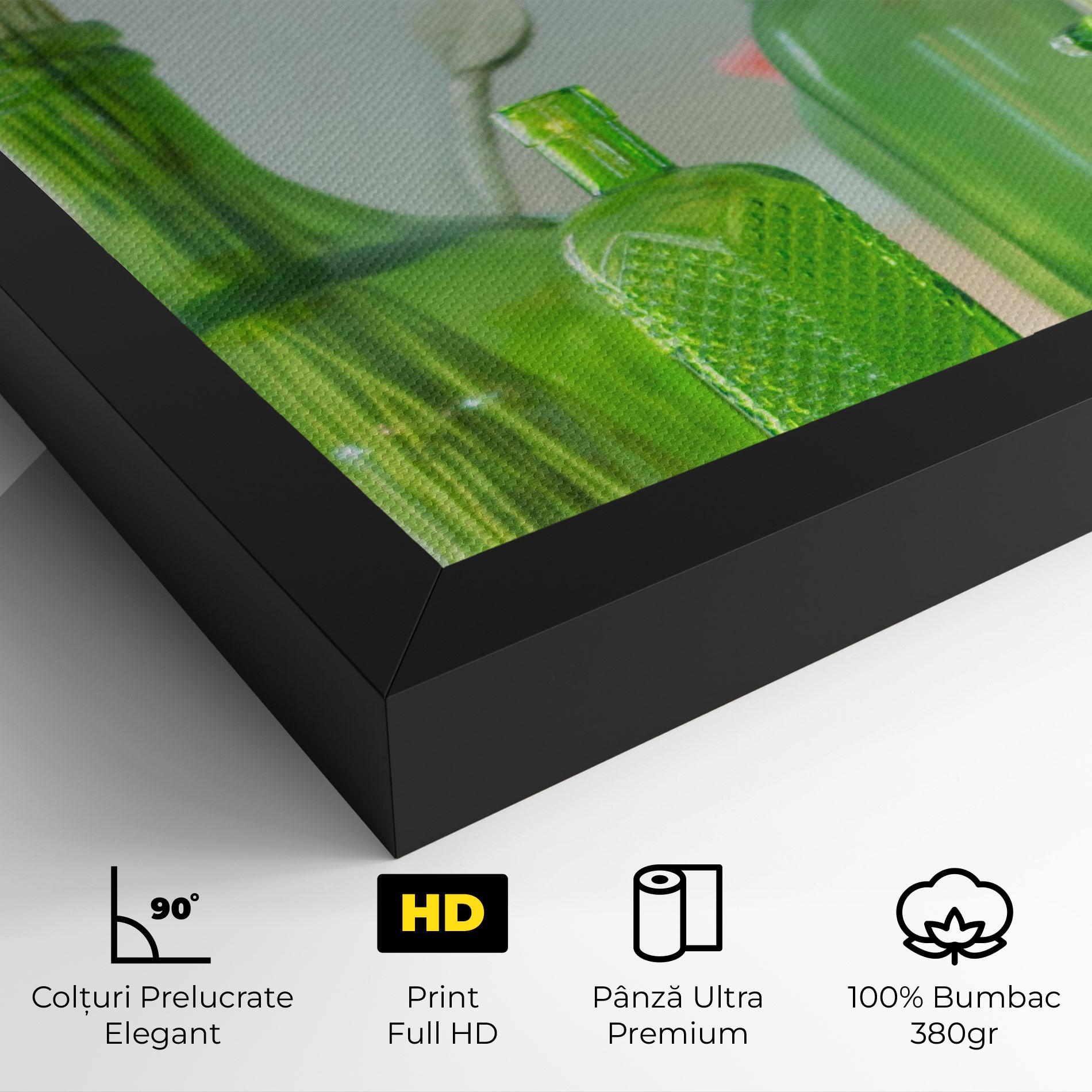 Tablou Canvas Green Vase Flowers mockup 4