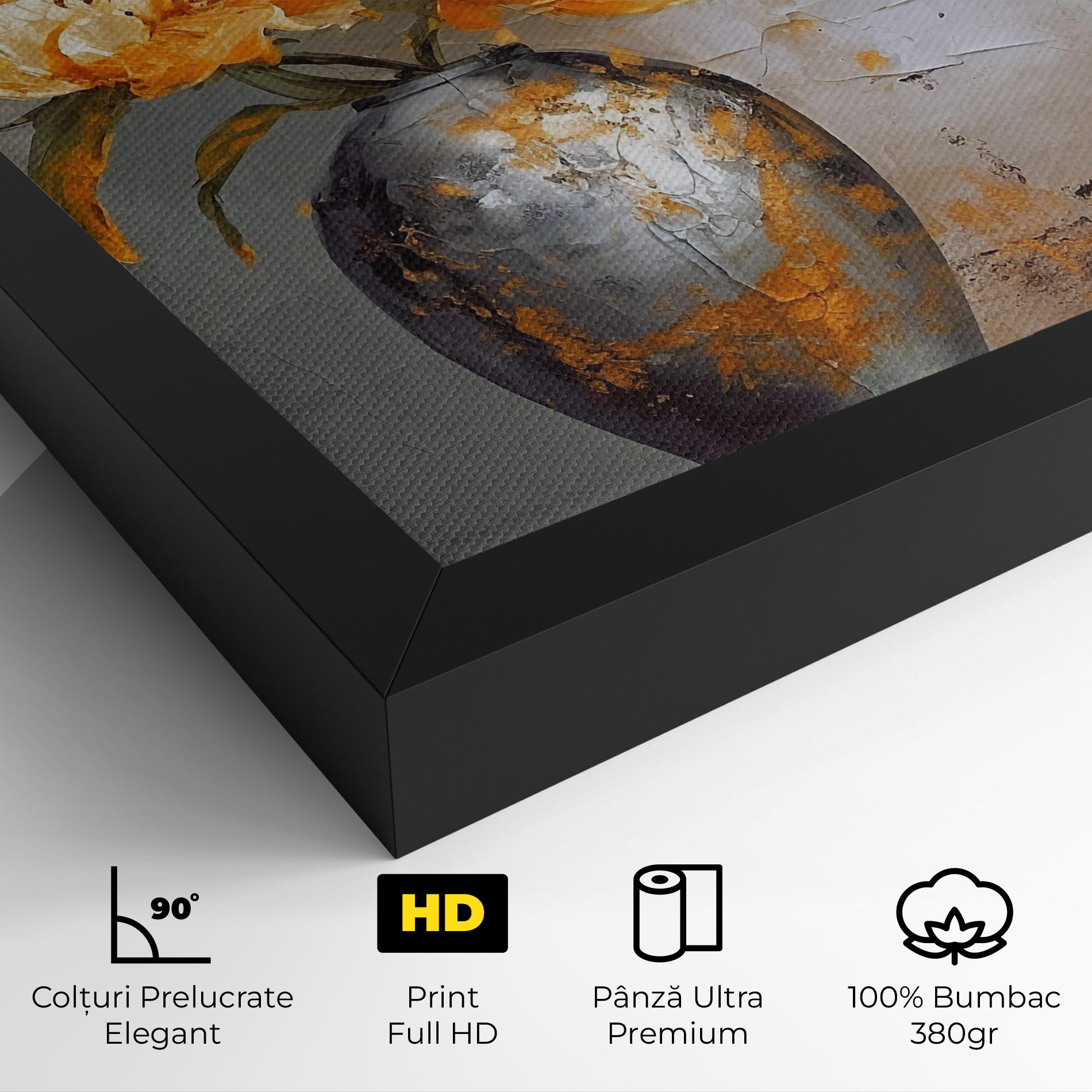 Tablou Canvas Grey Painting Vase mockup 4