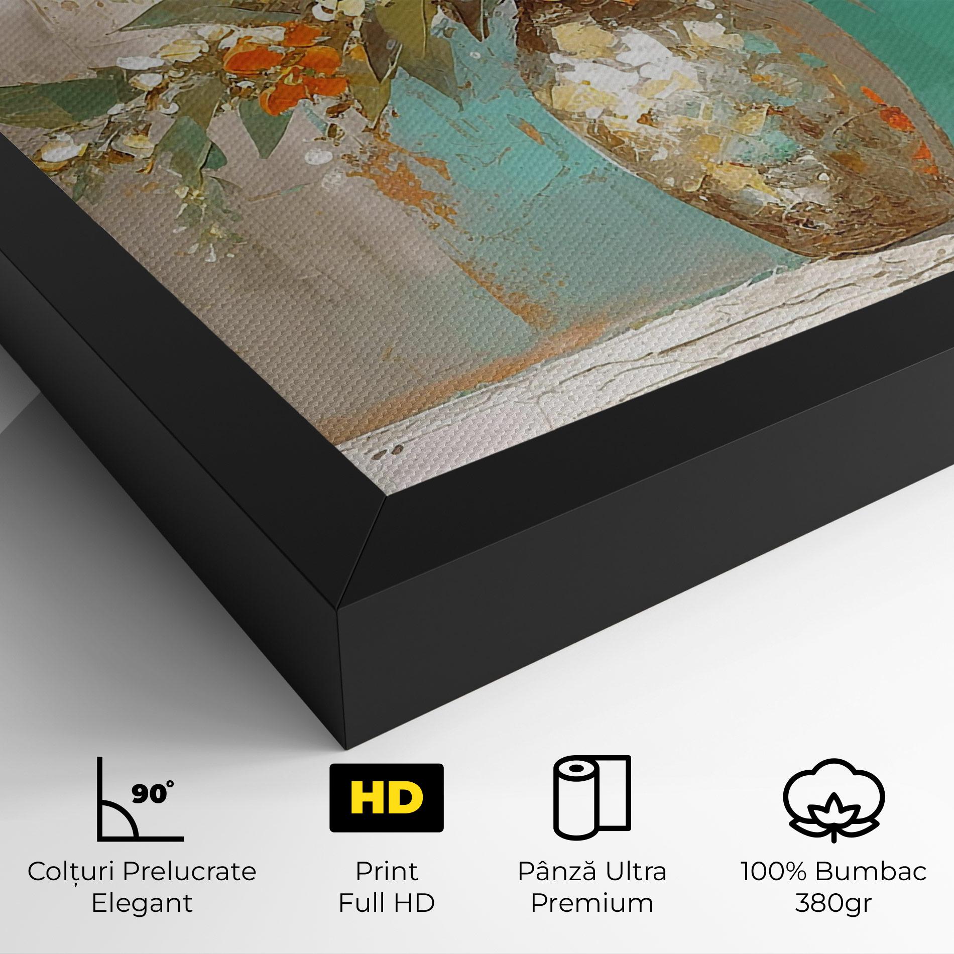 Tablou Canvas Grey Vase Orange mockup 4