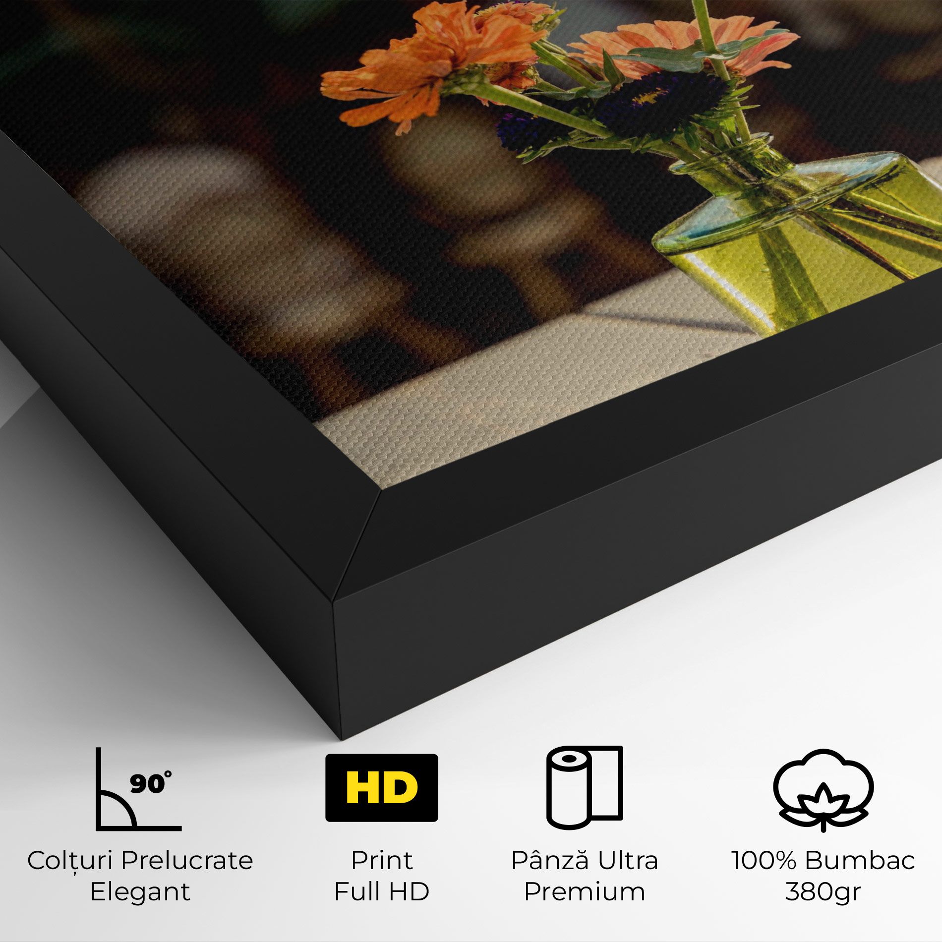 Orange Flowers Vase mockup 4
