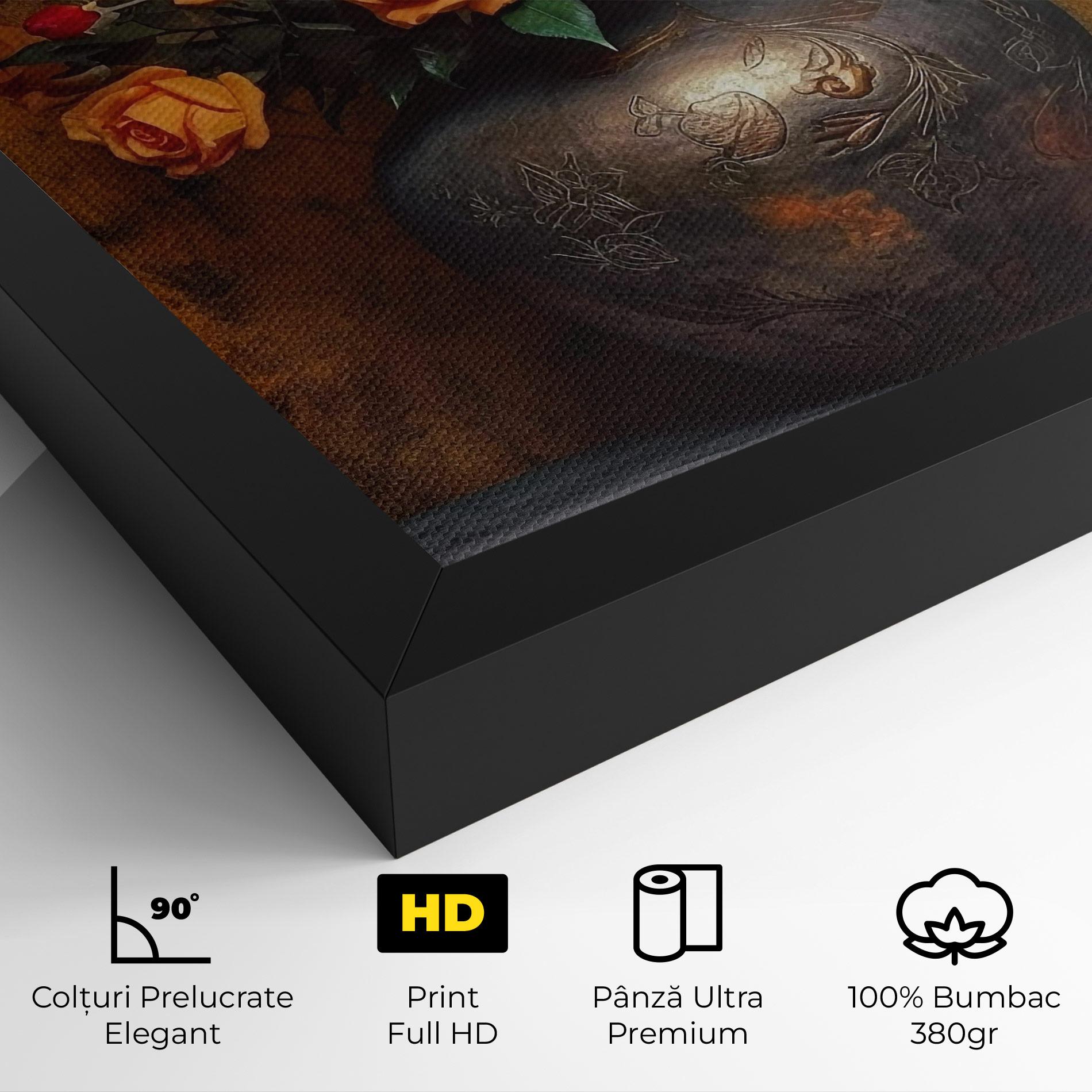 Tablou Canvas Orange Vintage Vase mockup 4