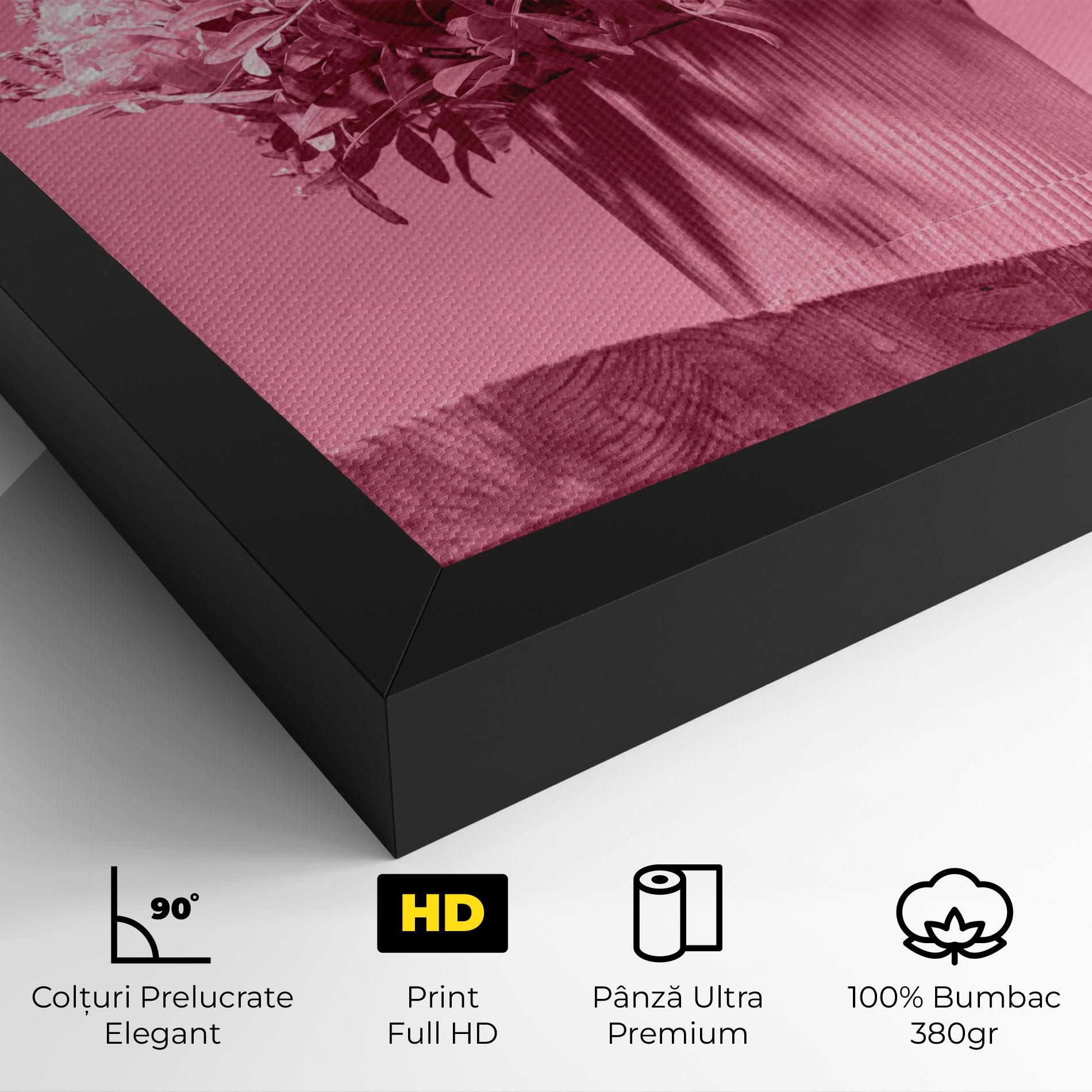Tablou Canvas Pink Light Vase mockup 4