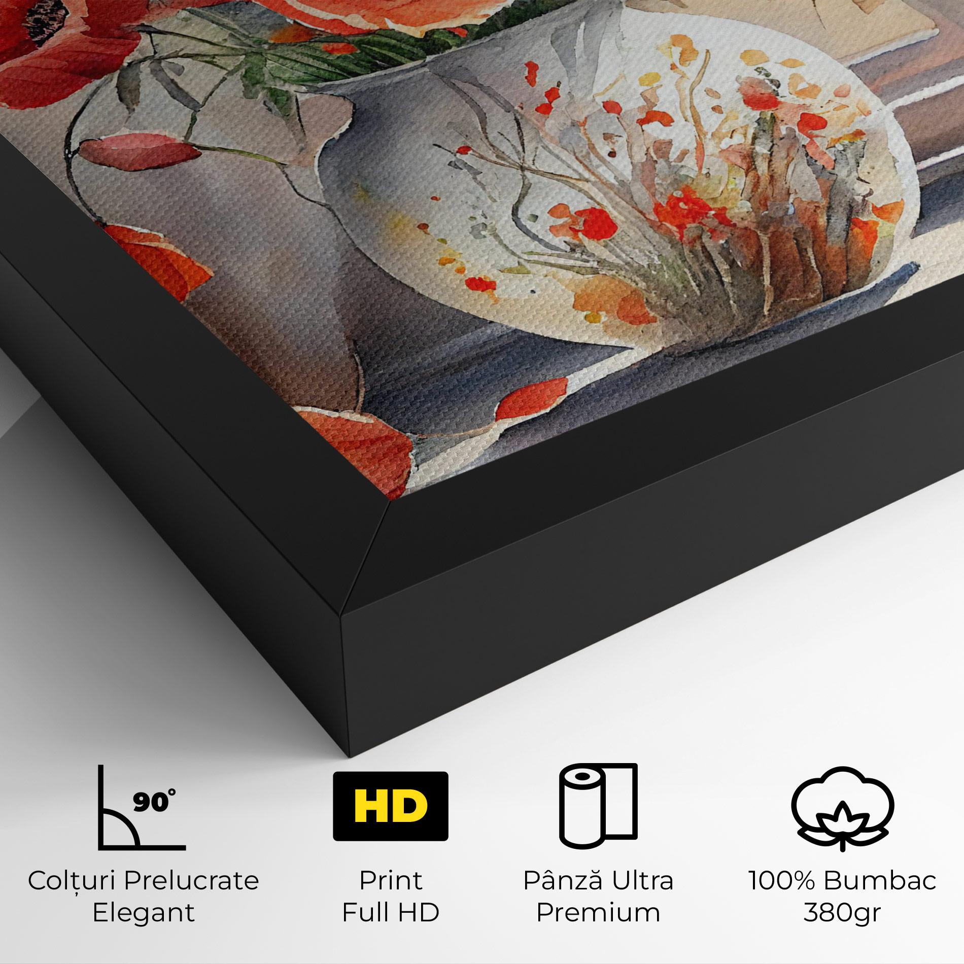 Tablou Canvas Poppies Vase mockup 4