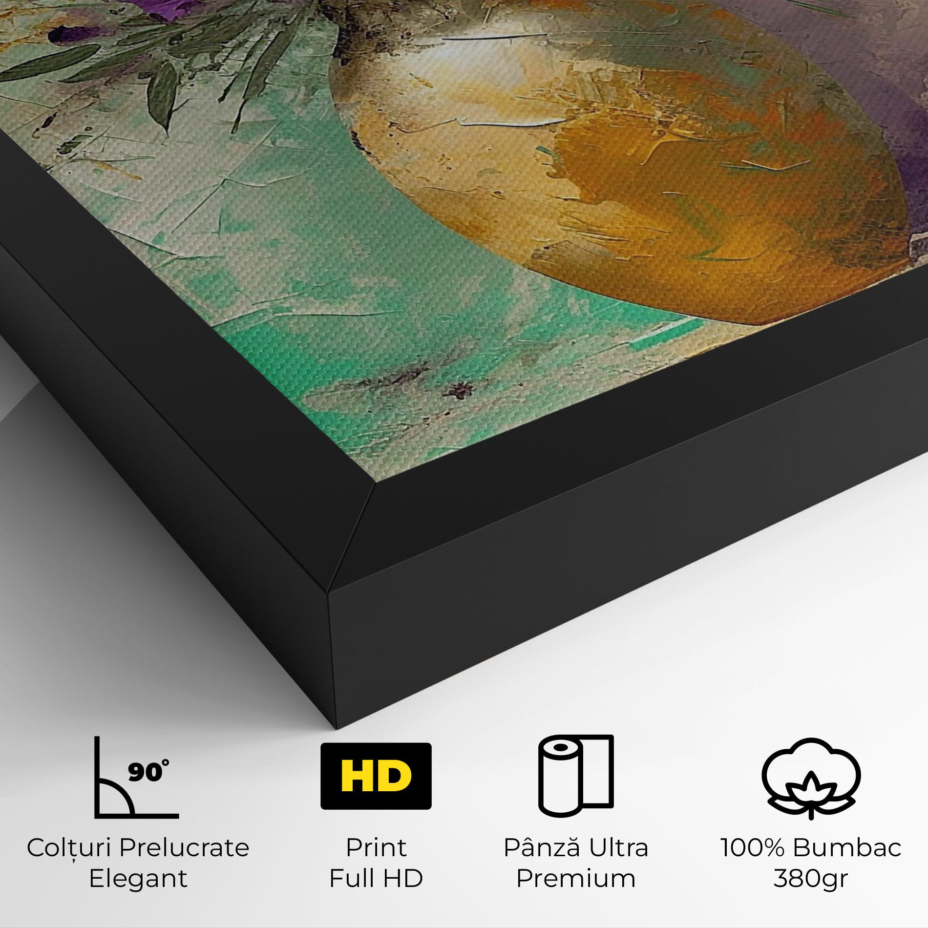 Tablou Canvas Purple Orange Plant Vase mockup 4