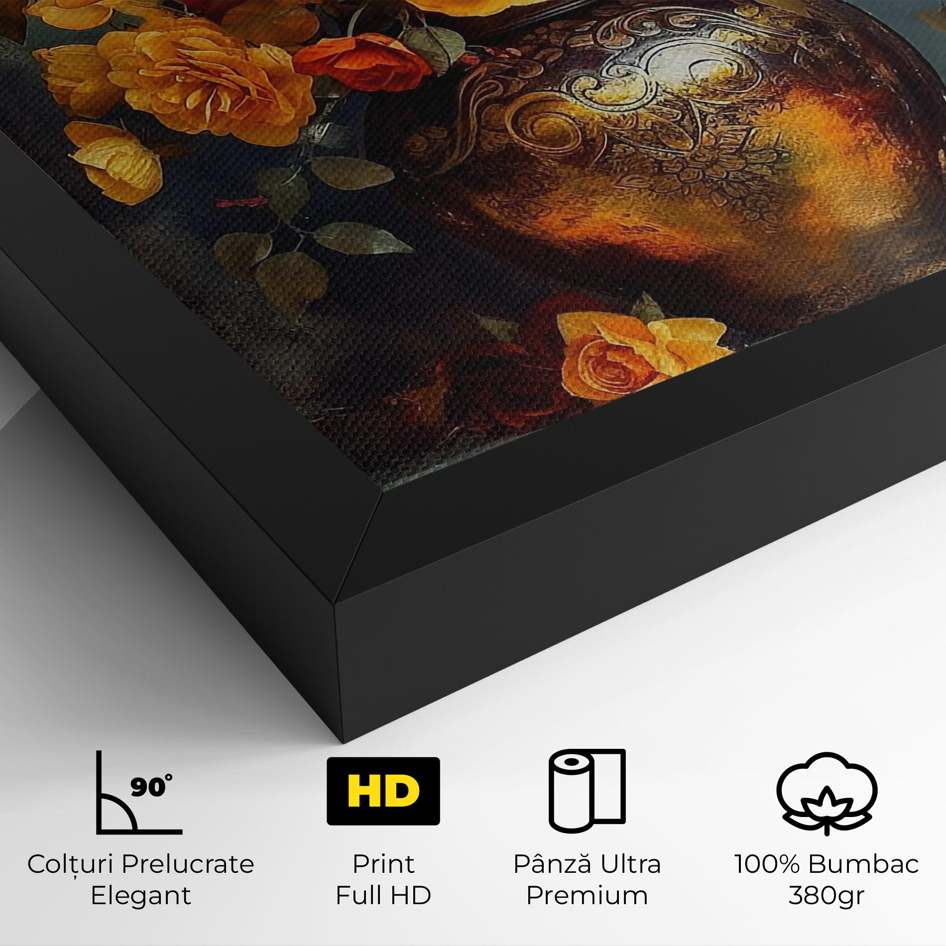 Tablou Canvas Red Orange Flower Vase mockup 4