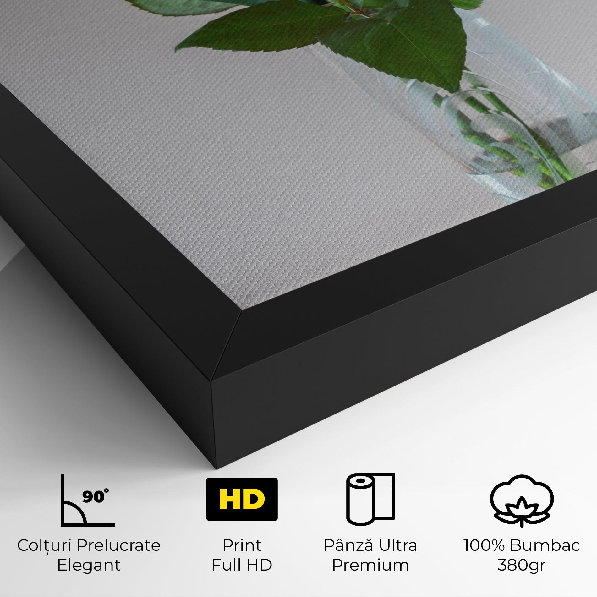 Tablou Canvas Red Roses Vase mockup 4