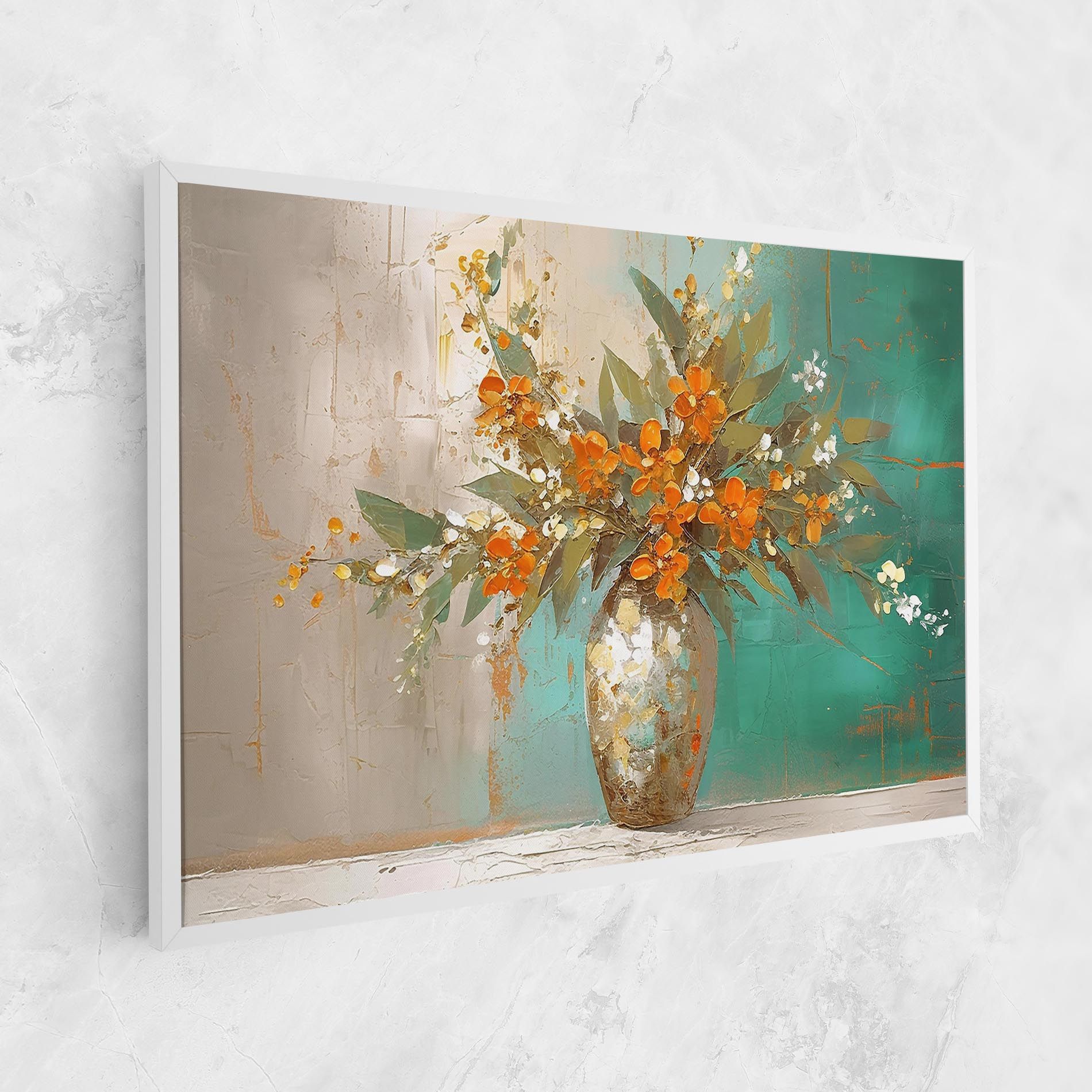 Grey Vase Orange mockup 1