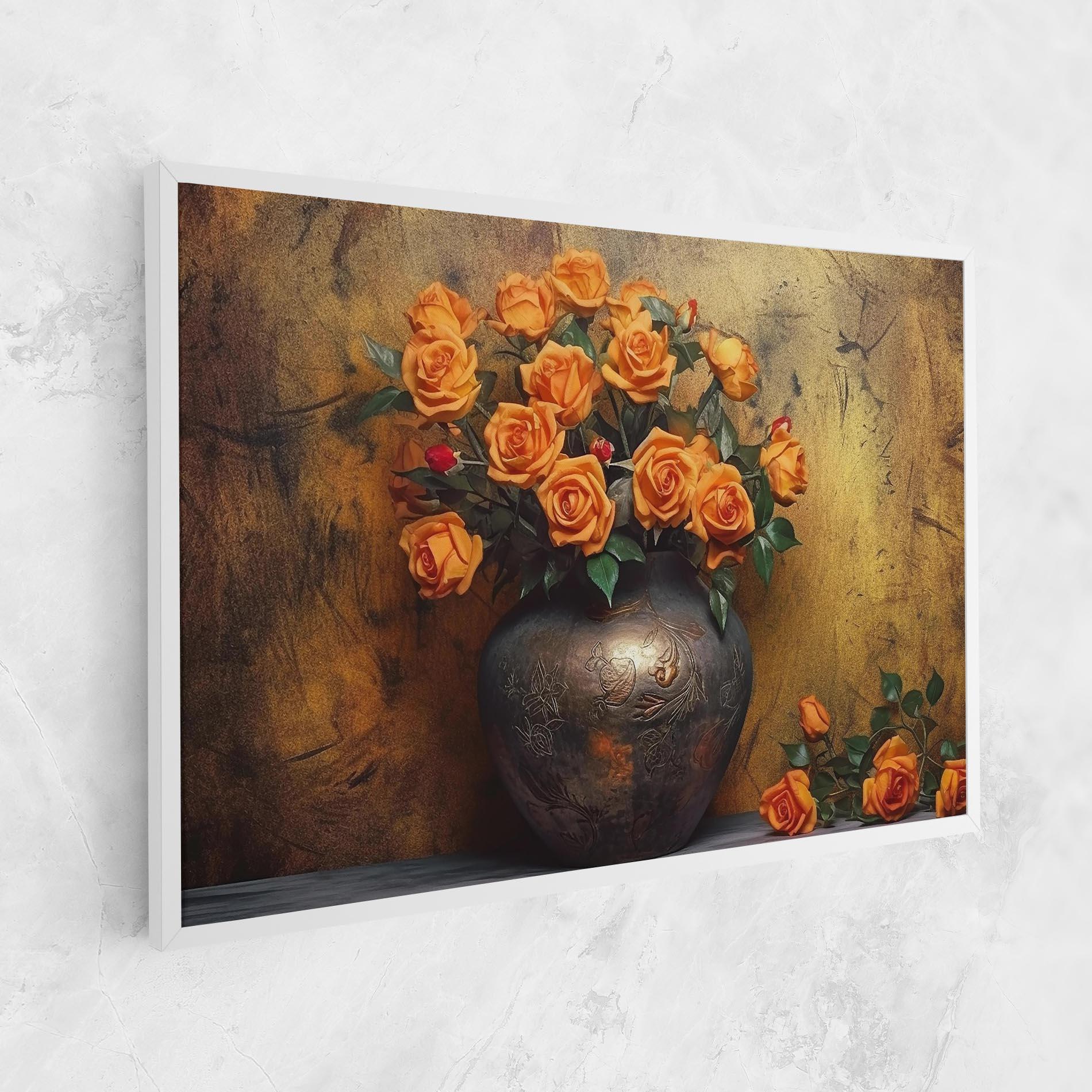 Tablou Canvas Orange Vintage Vase mockup 1