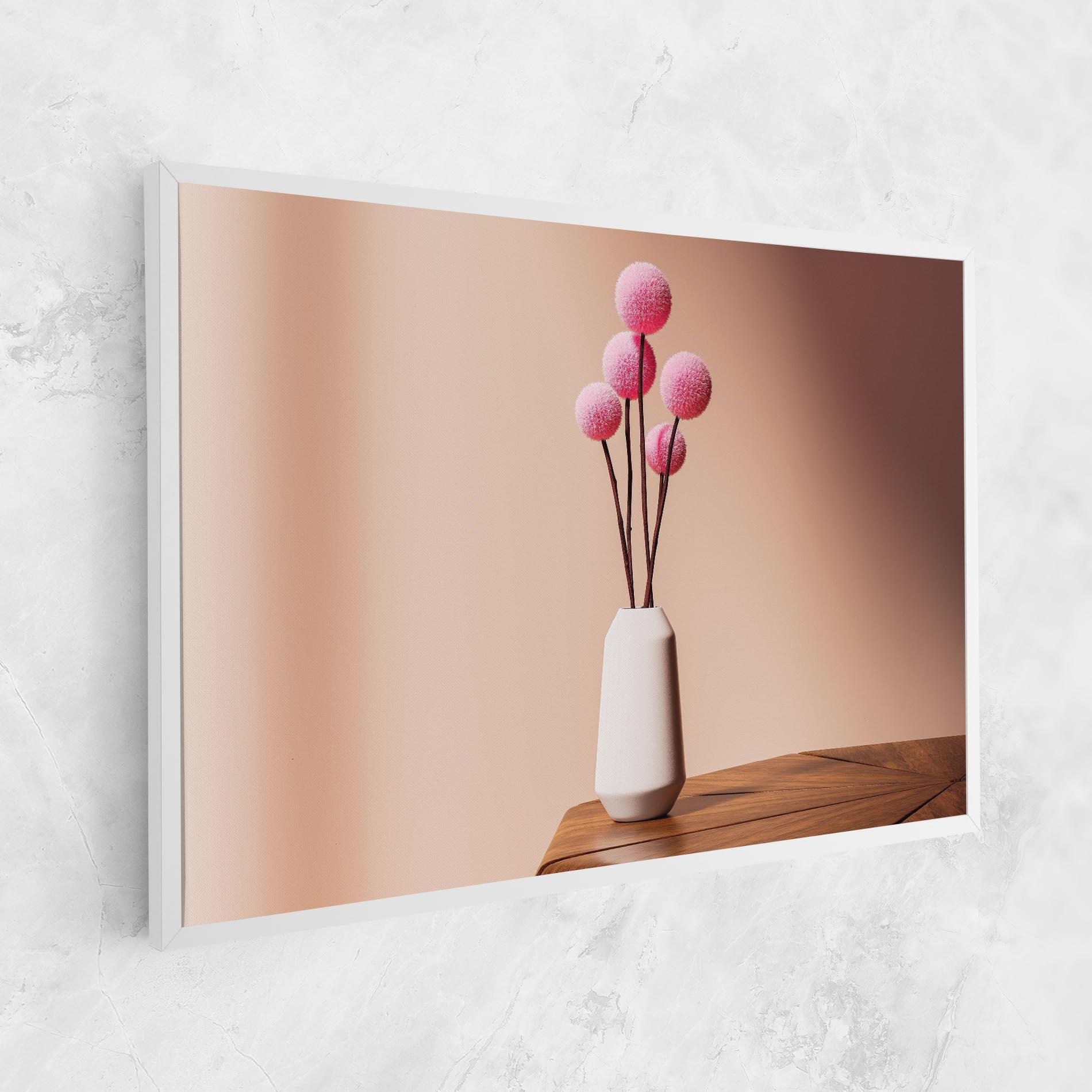 Tablou Canvas Pink Circle Vase mockup 1