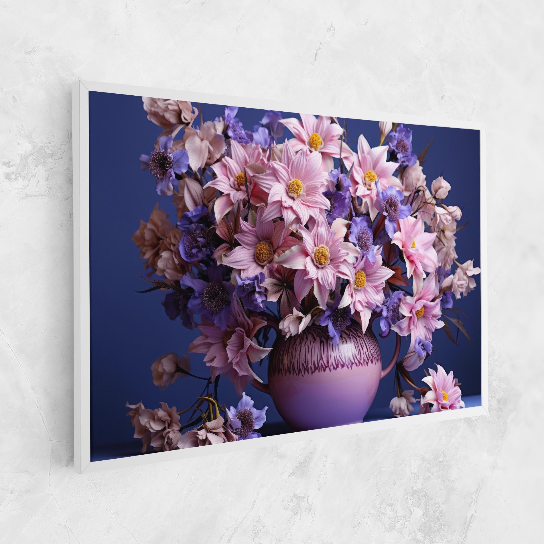 Tablou Canvas Purple Vase Flowers mockup 1